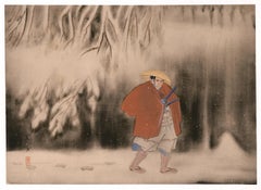 Samurai Walking in Snow — Forty-seven Ronin Memorial Series, 1920