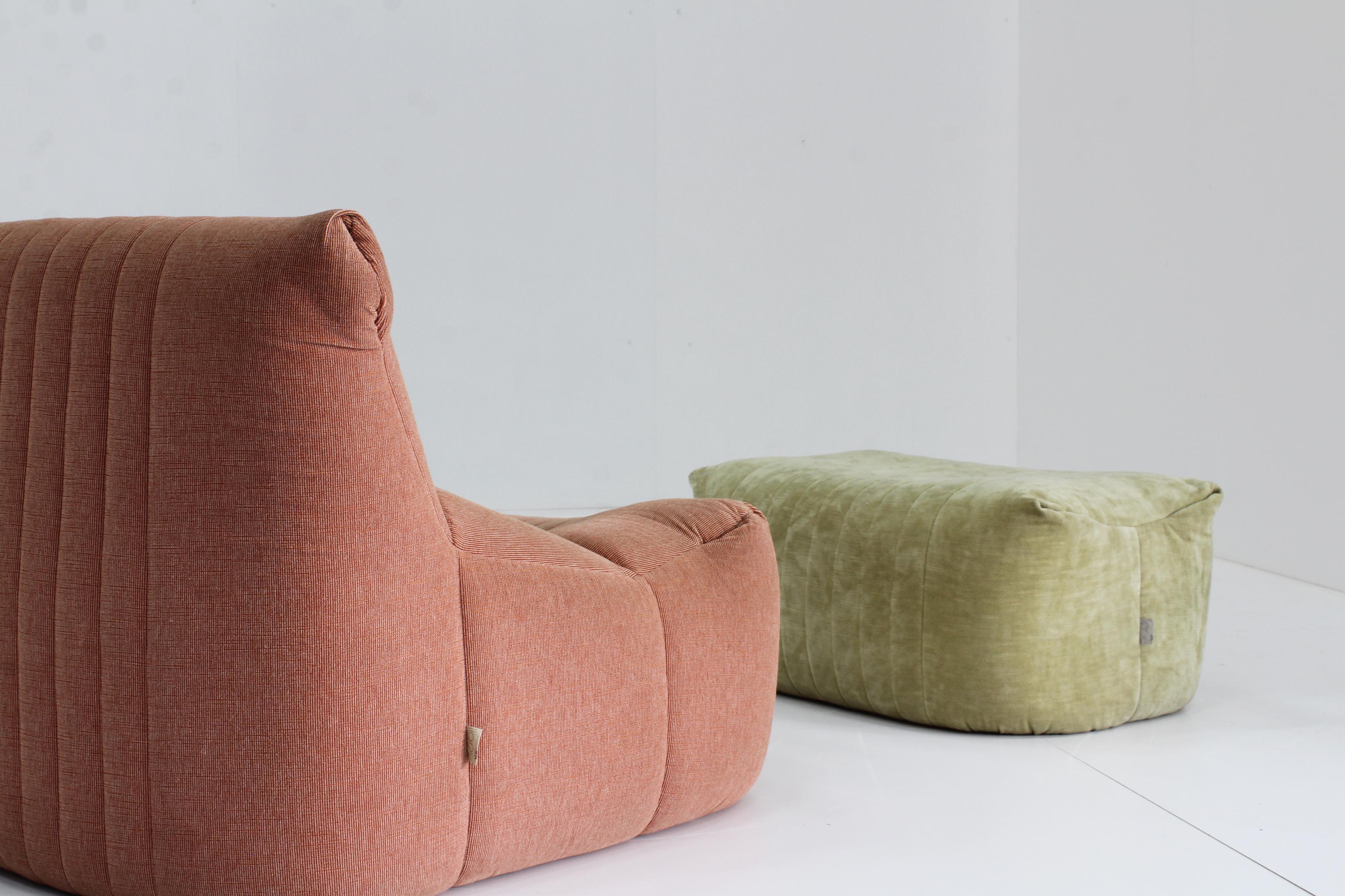 Aralia Ligne Roset Armchair with Ottoman by Michel Ducaroy In Good Condition In OSS, NB