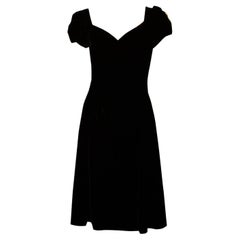 Vintage Aramani Le Collezzioni Black Velvet Cocktail Dress