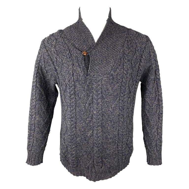 merino wool shawl collar sweater