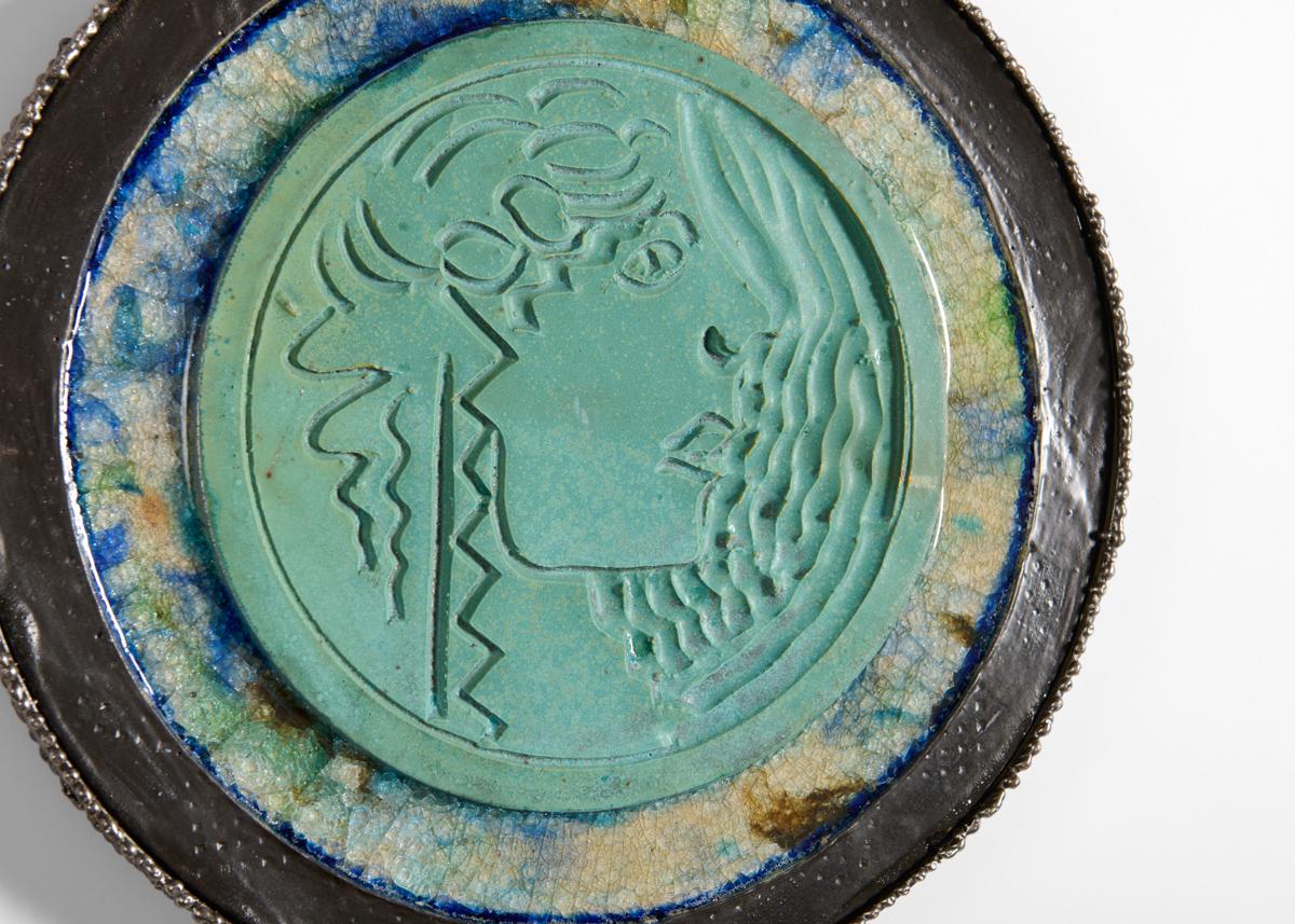 American Arango & Lollar, Ancient Mirror (Green profile), Wall-mounted Sculpture For Sale