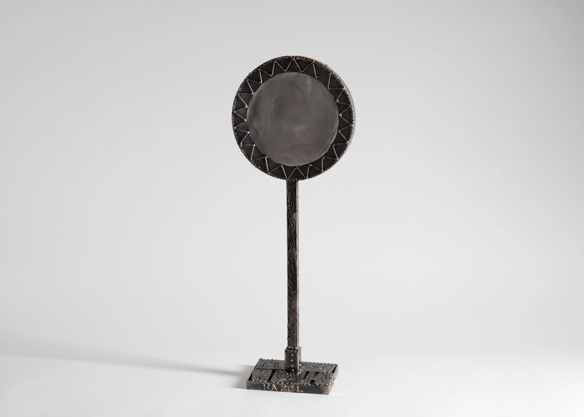 Contemporary Arango & Lollar, Ancient Mirror - Two Figures, Ceramic & Steel Sculpture, US For Sale