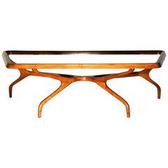 Aranha "Spinder" Coffee Table Made of Solid Caviuna Wood and Glass Top