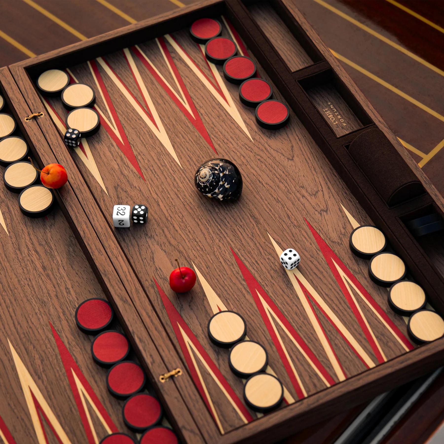 Backgammon rouge Aranka en vente 1