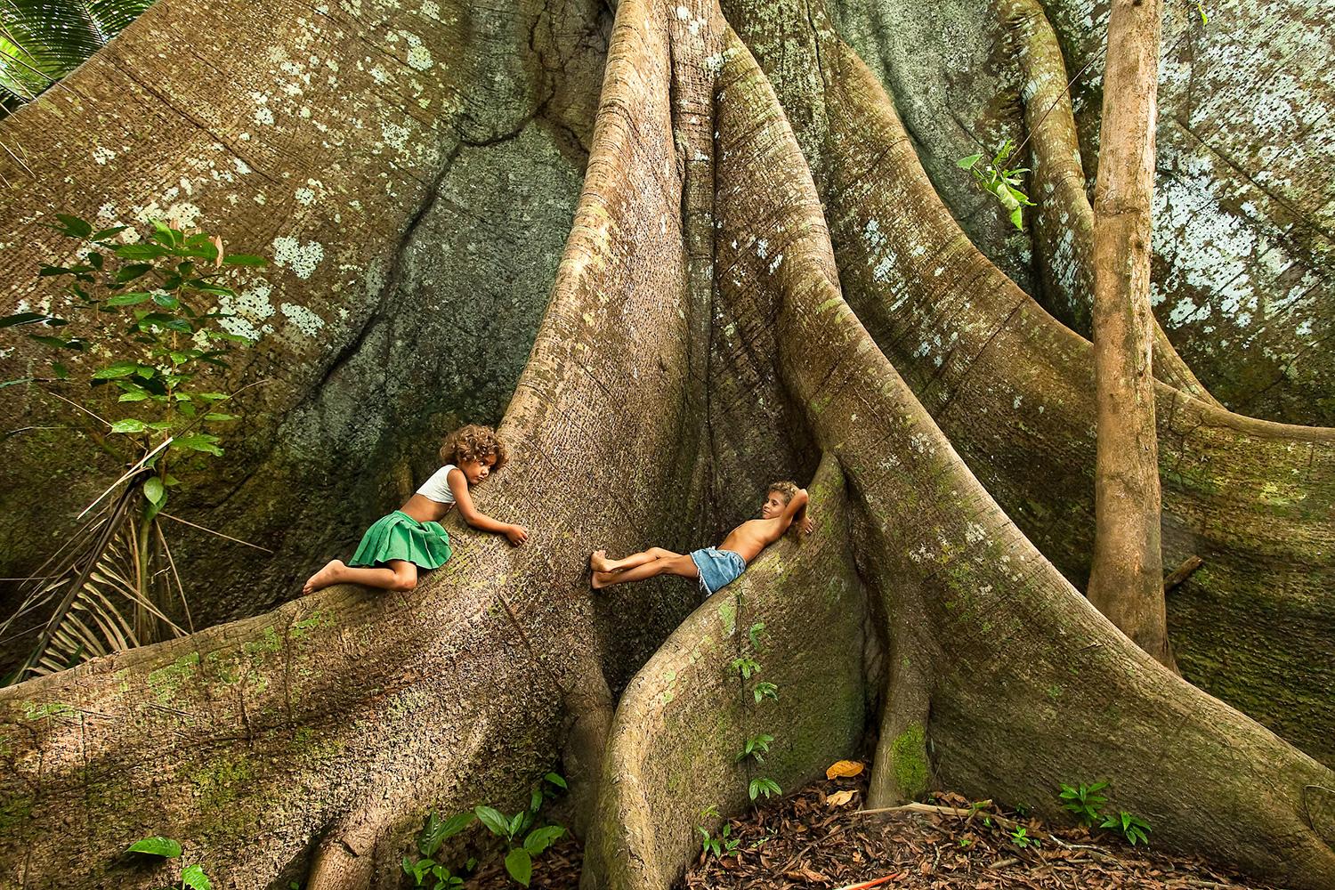 Children and the Sumauma I, Barcelos Amazon, Brazil