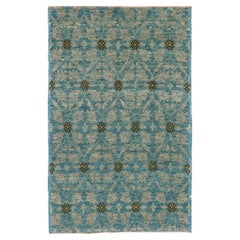 Ararat Collection, Mamluk Wagireh Rug with Flower Lattice Natural Dyed Carpet