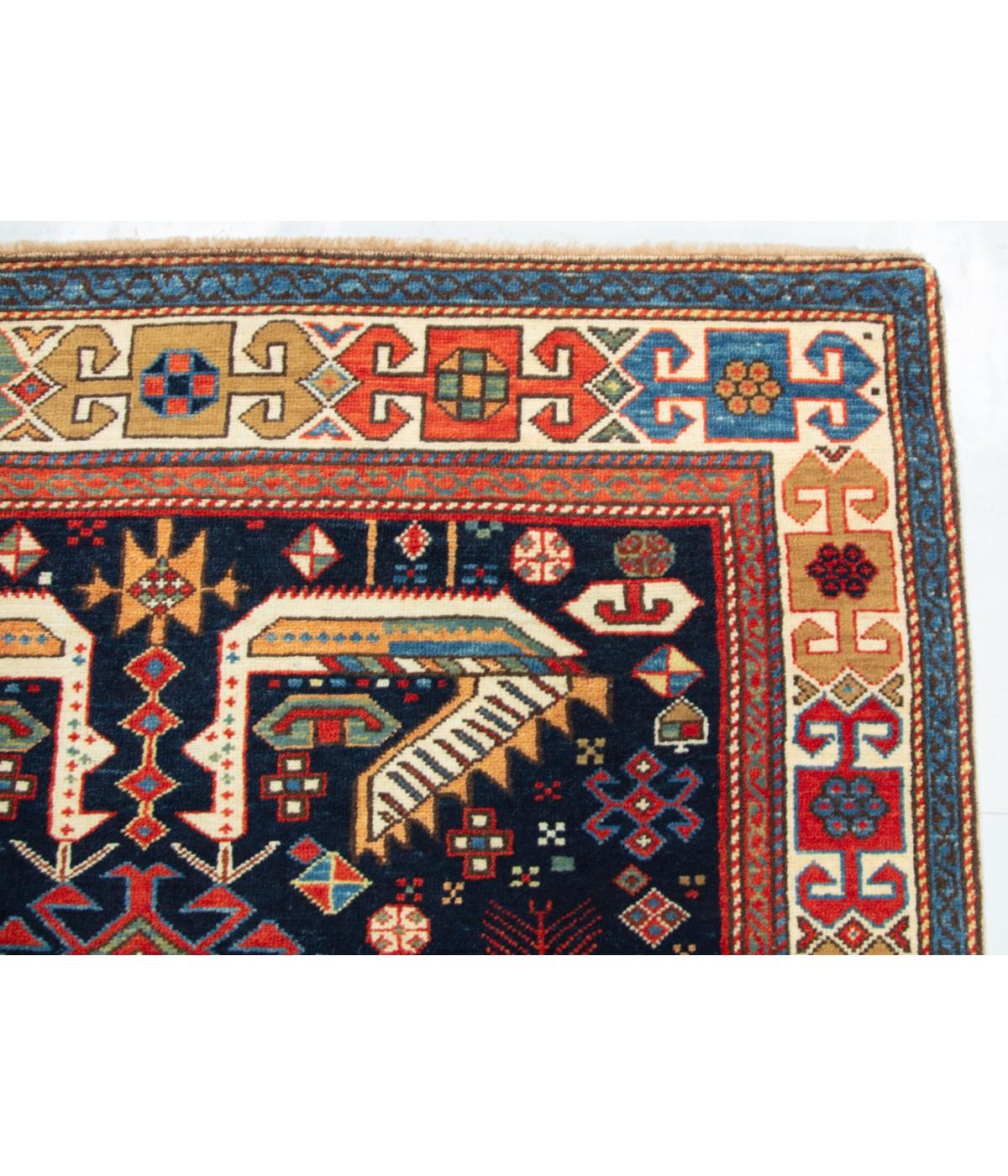 Contemporary Ararat Rugs Akstafa Kazak Rug - 19th C. Caucasian Revival Carpet Natural Dyed For Sale