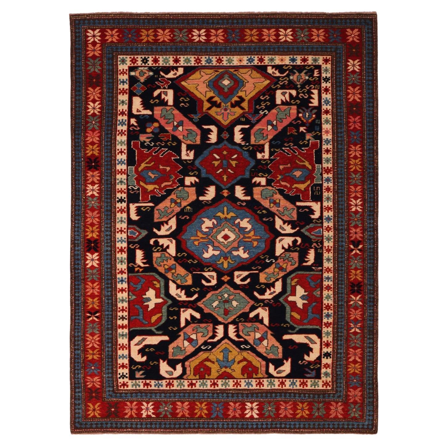 Ararat Rugs Alpan Kuba Rug Caucasian 19th C. Revival Carpet Natural Dyed