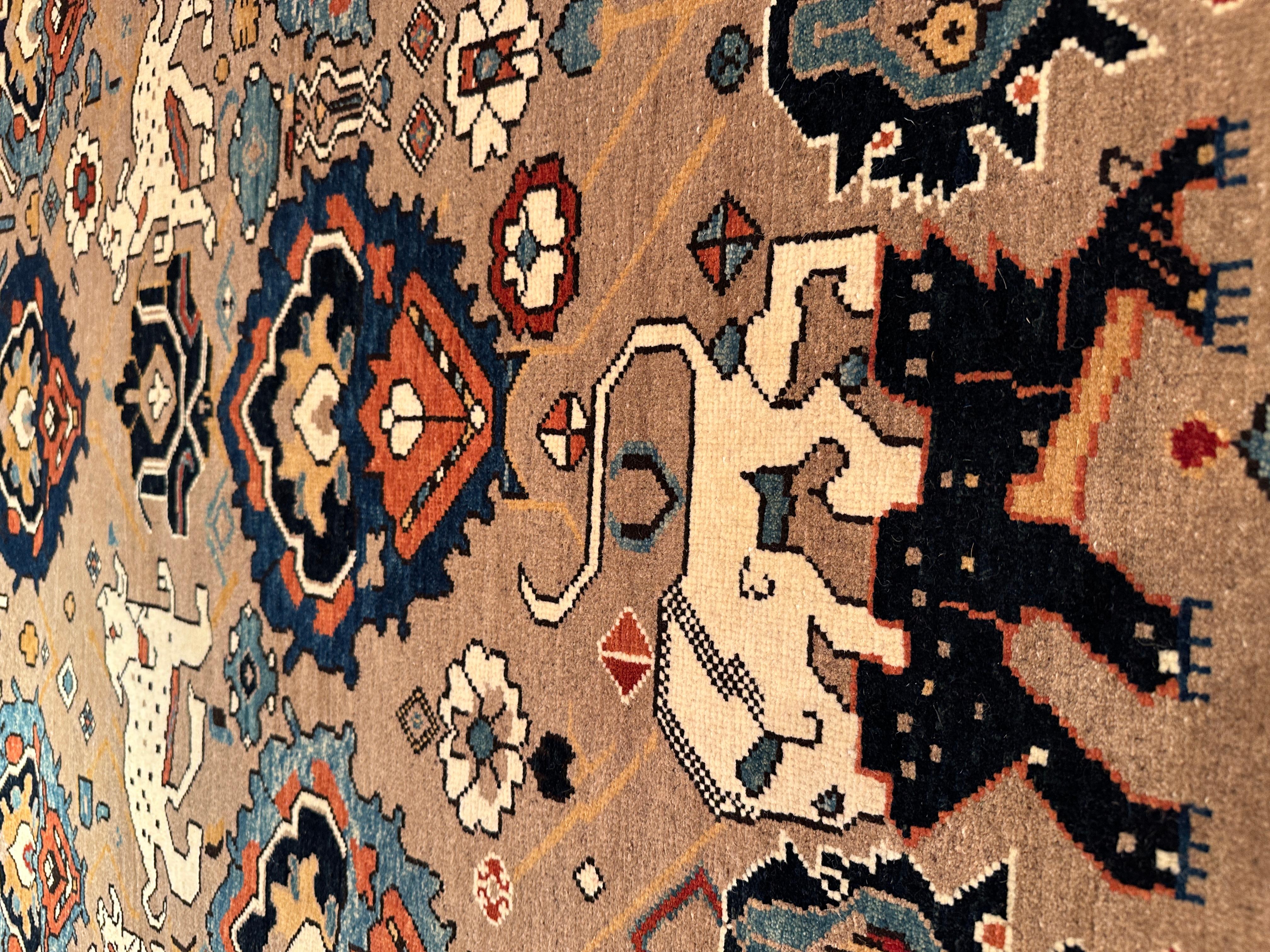 The source of the carpet comes from the book Orient Star – a carpet collection, E. Heinrich Kirchheim, Hali Publications Ltd, 1993 nr.81. This is an example of one of the most intriguing design groups of carpets from the Caucasus and North-west