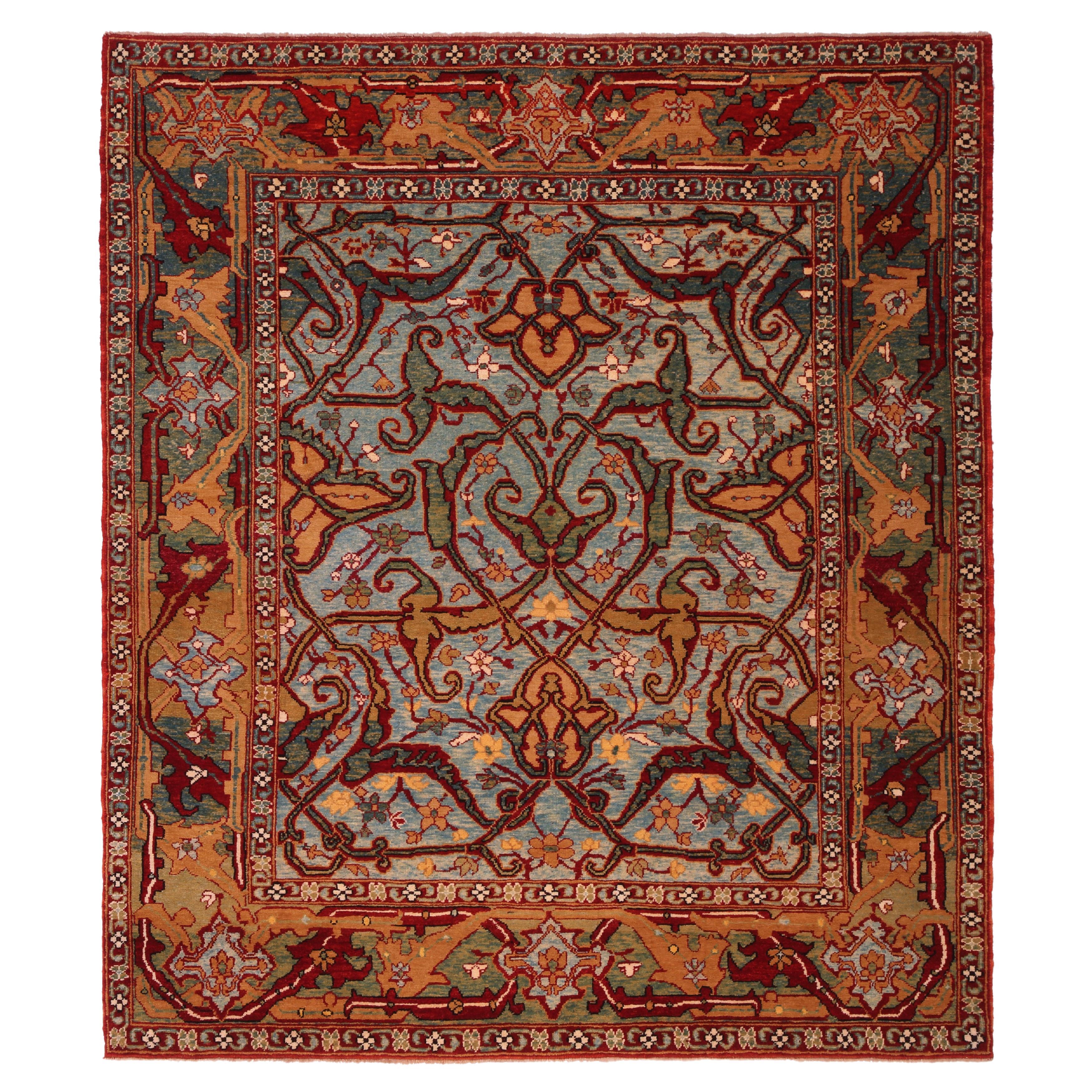 Ararat Rugs Arabesque Rug 19th Century Style Persian Kurdish Revival Carpet For Sale