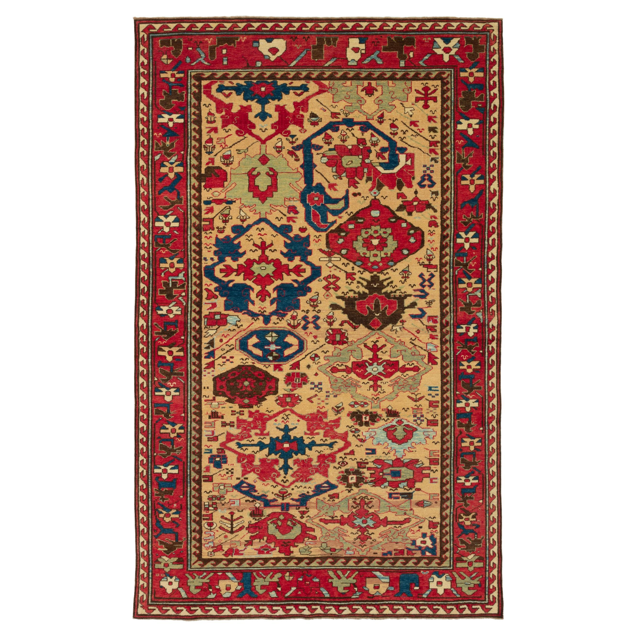 Ararat Rugs Azerbaijan Harshang Desing Carpet Caucasian Revival Rug Natural Dyed For Sale