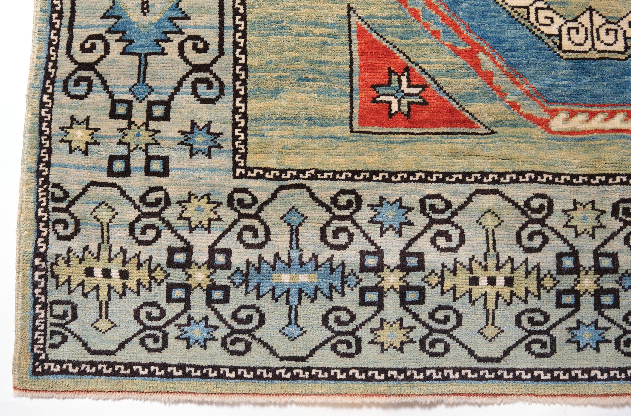 Turkish Ararat Rugs Bellini Carpet Anatolian Rug, Renaissance Revival, Natural Dyed For Sale