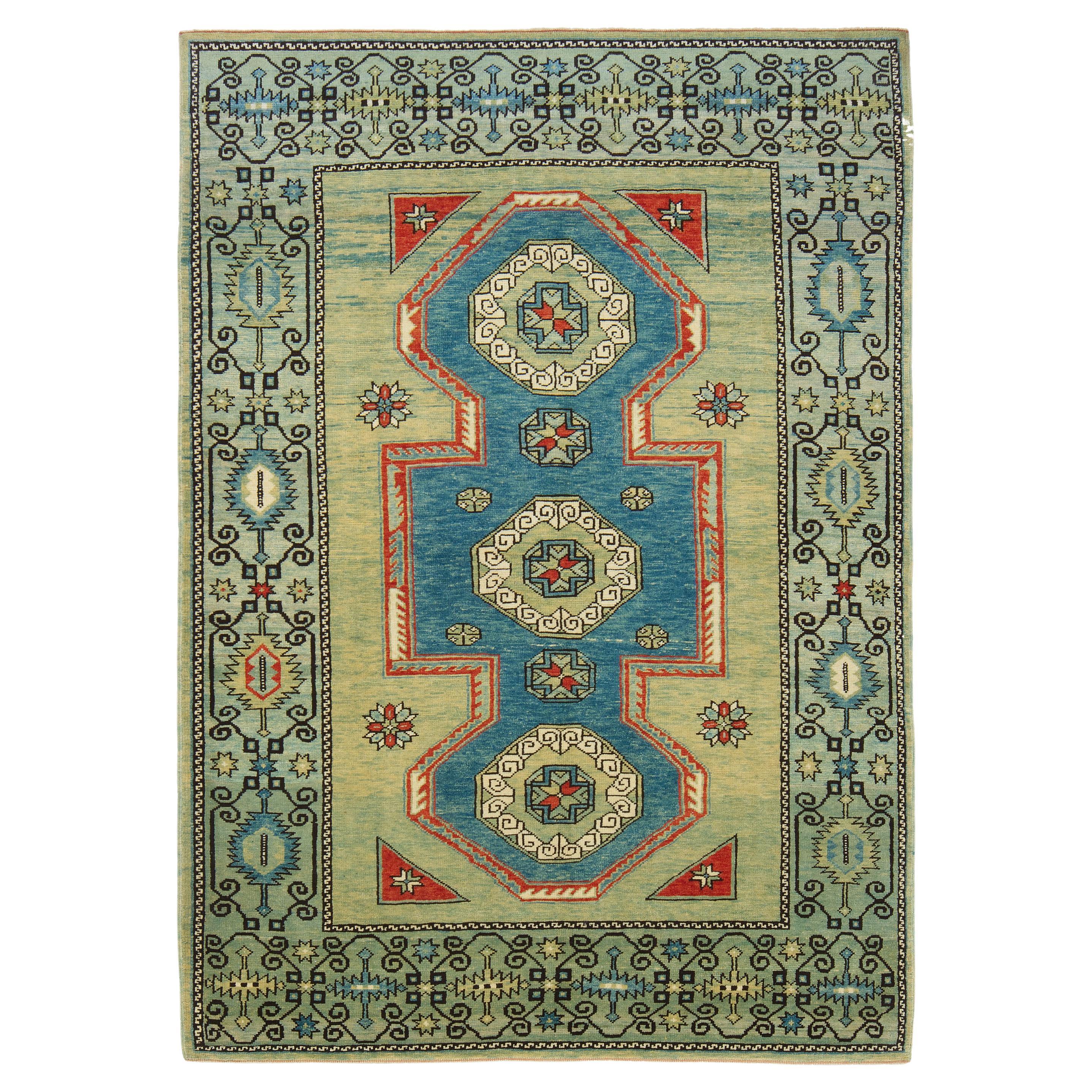 Ararat Rugs Bellini Carpet Anatolian Rug, Renaissance Revival, Natural Dyed For Sale