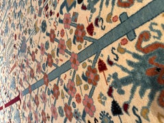 Ararat Rugs Bid Majnum on White Field Rug, 17th Century Revival, Natural Dyed