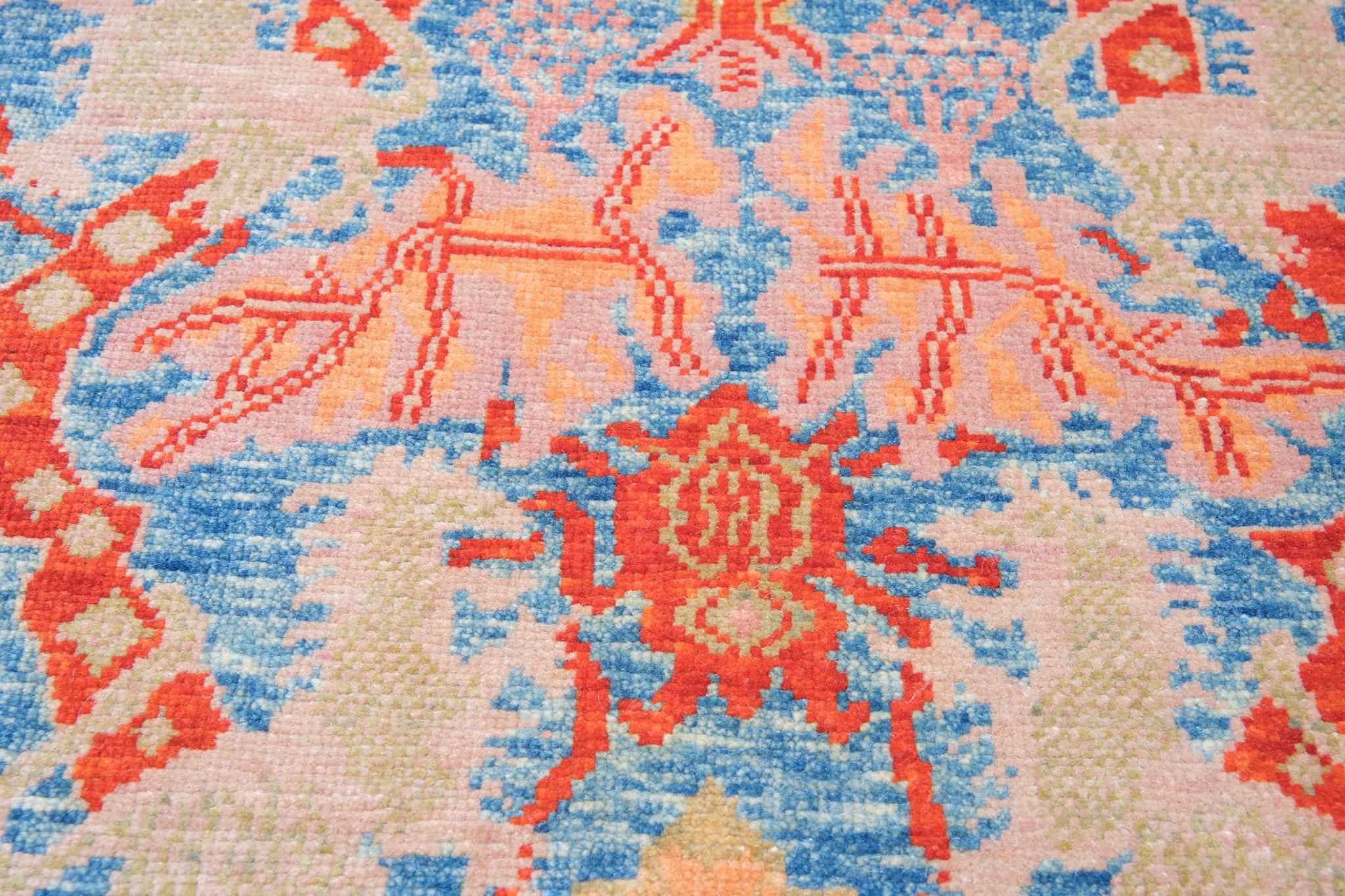 Turkish Ararat Rugs Bidjar Rug with Lion Design Persian Revival Carpet Natural Dyed For Sale
