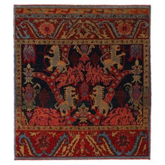 Tapis Ararat - Tapis Bidjar à motif de lion de style néo-persan teinté naturel
