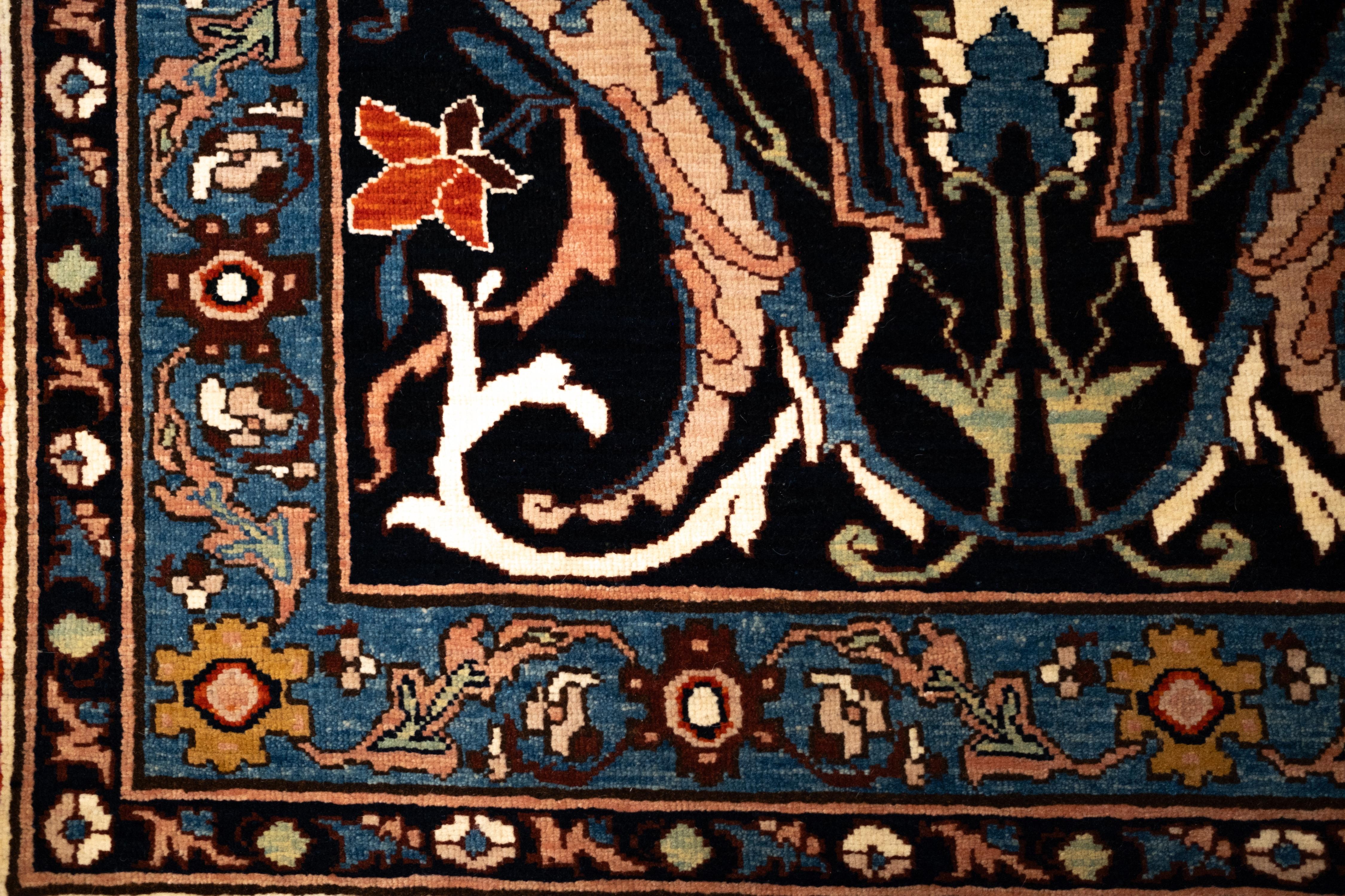 Ararat Rugs Bidjar Sweeping Arabesques Rug Persian Revival Carpet Natural Dyed For Sale 3