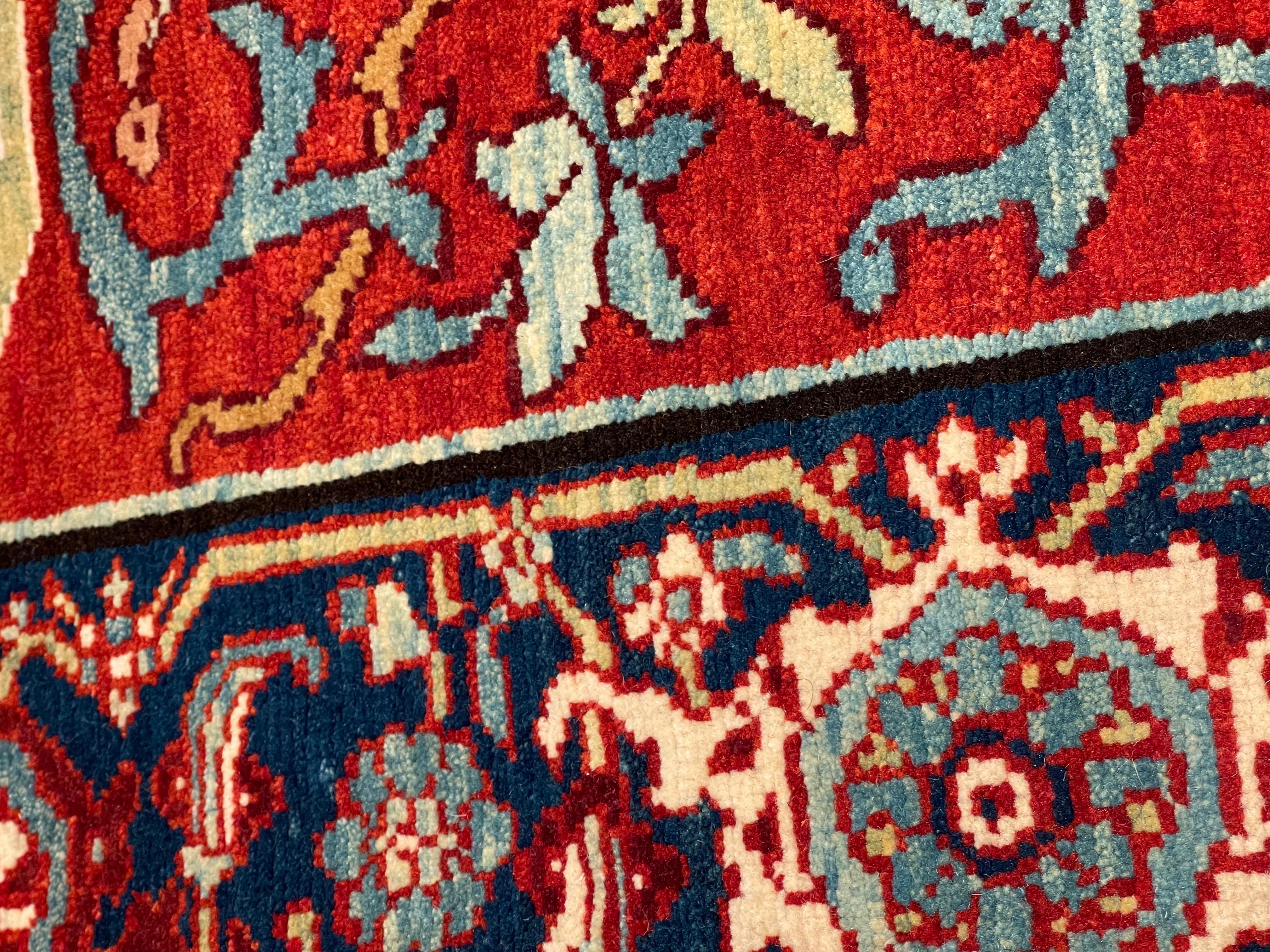 Contemporary Ararat Rugs Bidjar Sweeping Arabesques Rug Persian Revival Carpet Natural Dyed For Sale