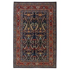 Ararat Rugs Bidjar Alfombra de Barrido Arabescos Alfombra de Renacimiento Persa Teñida Natural