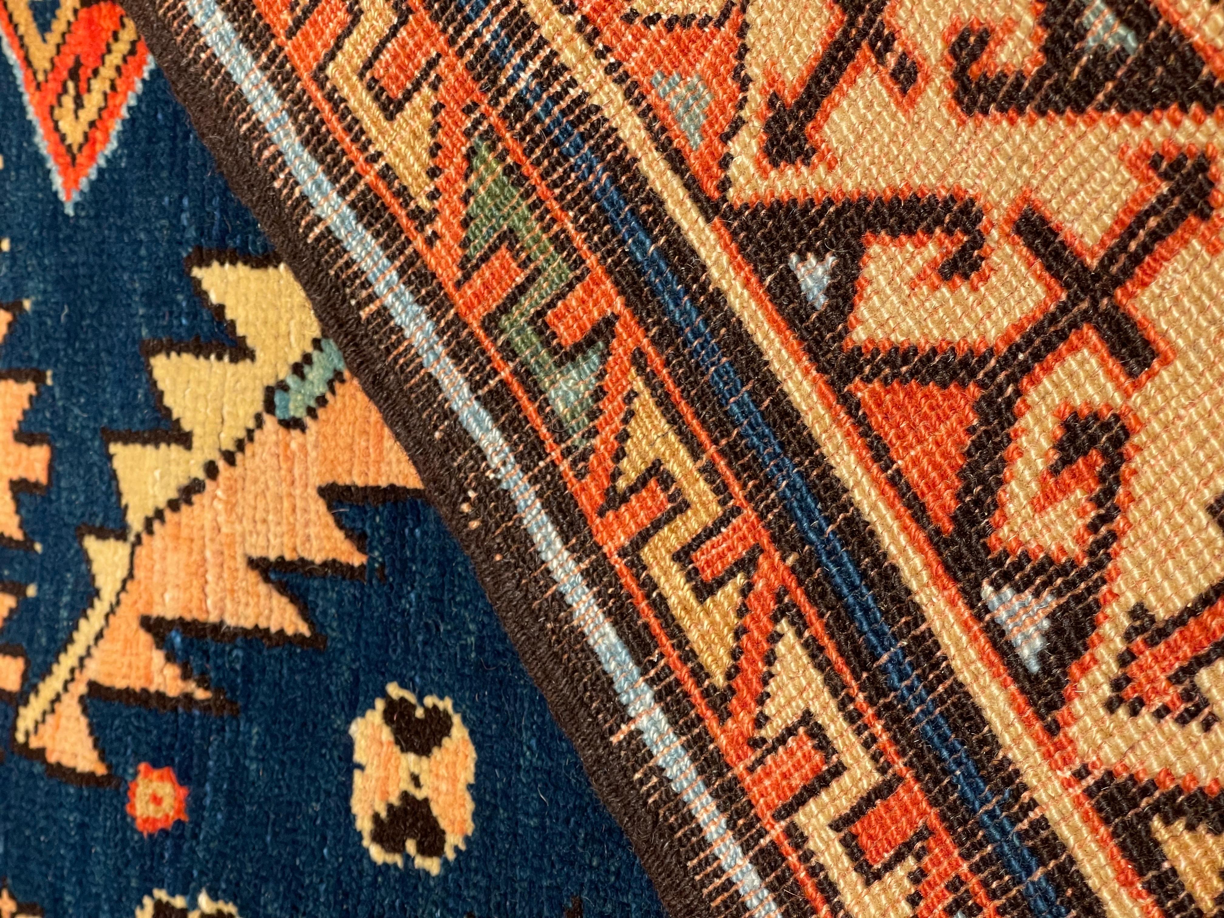 Vegetable Dyed Ararat Rugs Bidjov Kazak Rug Caucasian Antique Revival Carpet Natural Dye For Sale