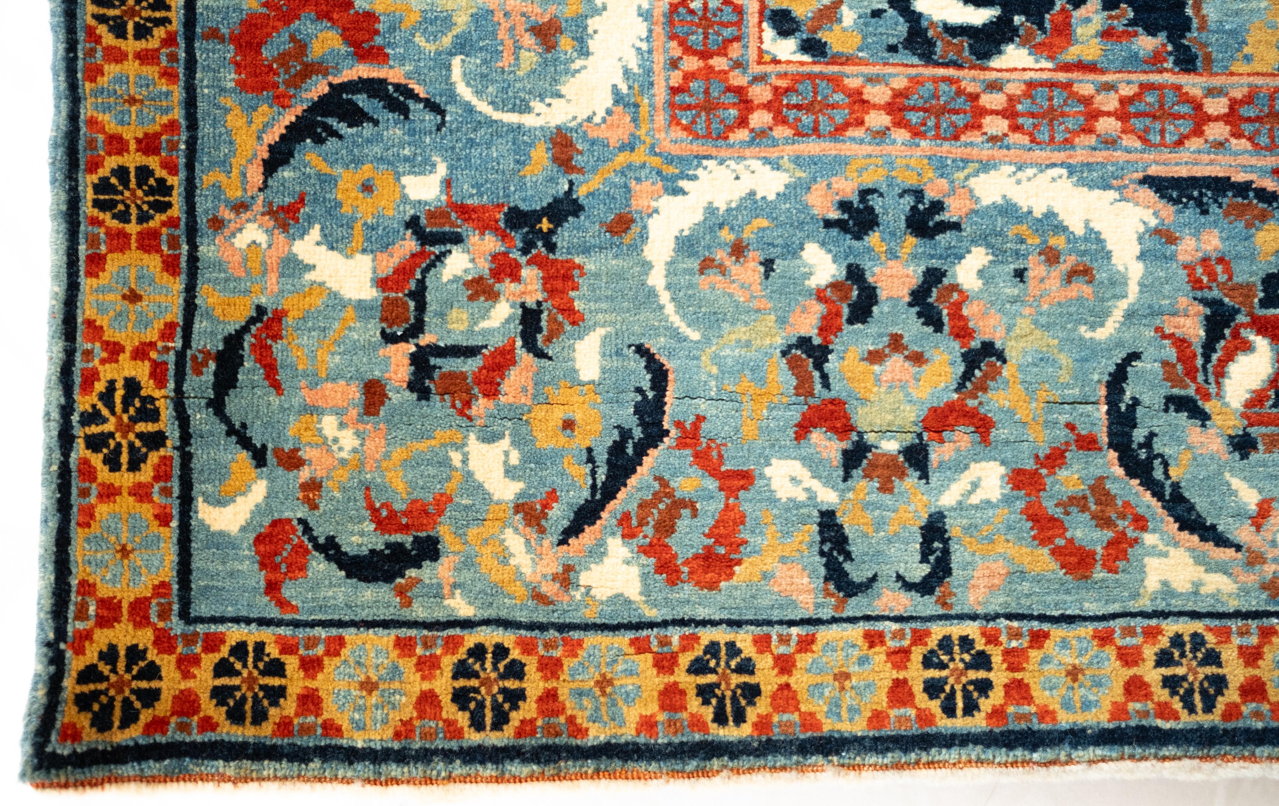 Vegetable Dyed Ararat Rugs Cairene Ottoman Carpet 16th Century Antique Revival Rug Natural Dyed For Sale