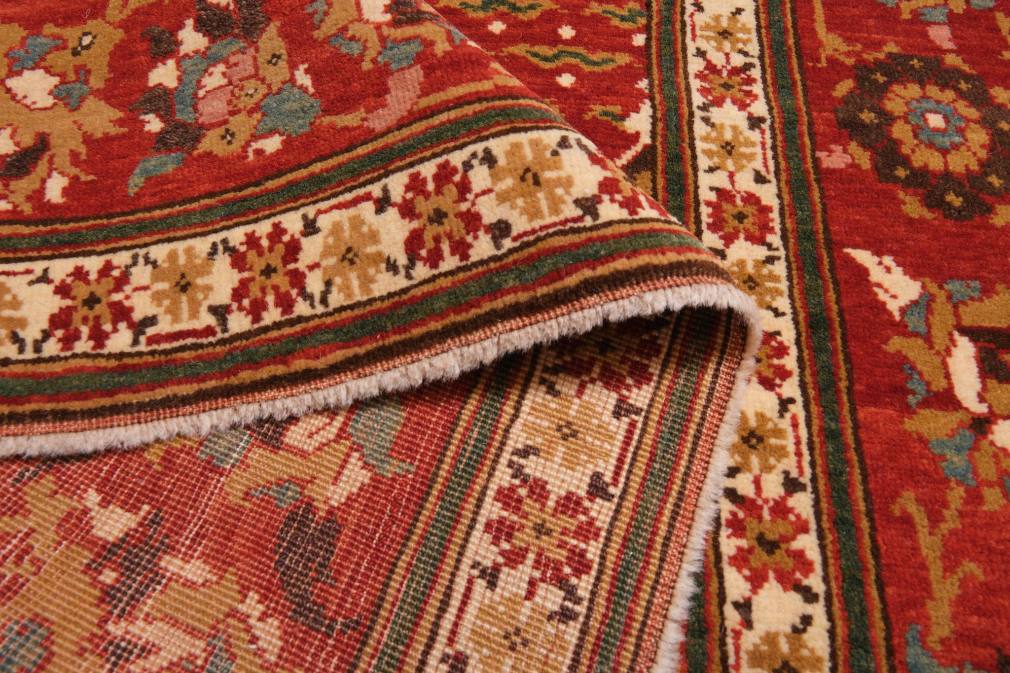Revival Ararat Rugs Cairene Ottoman Carpet, Turkish Court Manufactury Rug, Natural Dyed For Sale