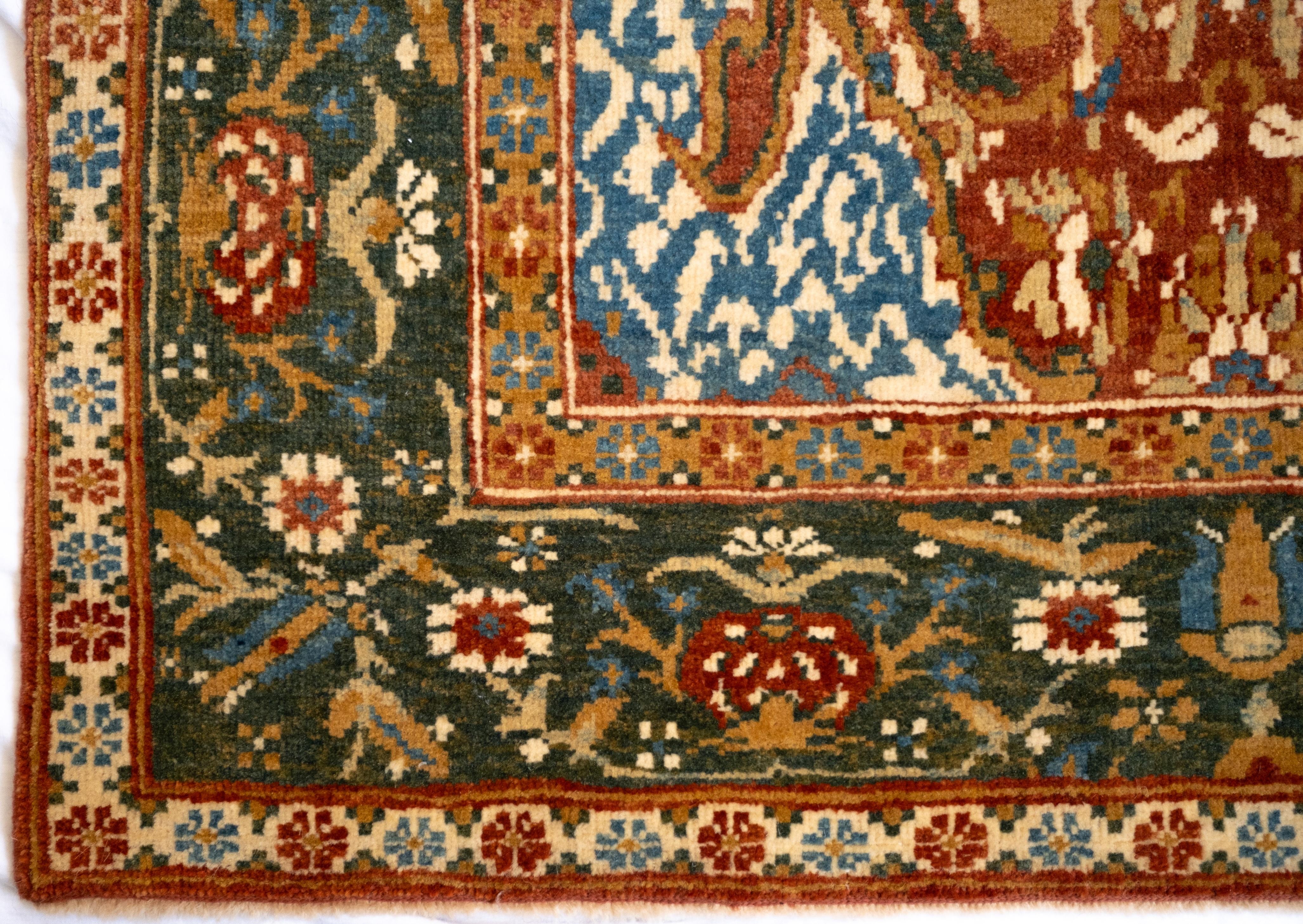 Tintura vegetale Tappeto Cairene Ottoman di Ararat Rugs, Tappeto di manifattura turca, tinto naturale in vendita