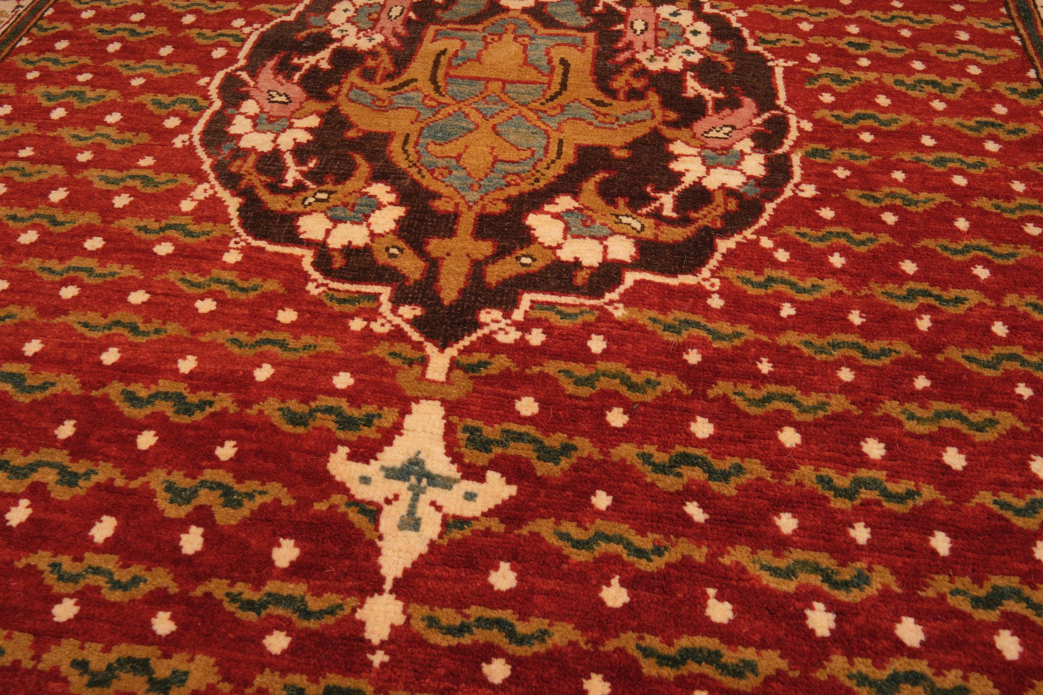 Ararat Rugs Cairene Ottoman Teppich, Türkischer Hof Manufaktur Teppich, Natürlich gefärbt (21. Jahrhundert und zeitgenössisch) im Angebot