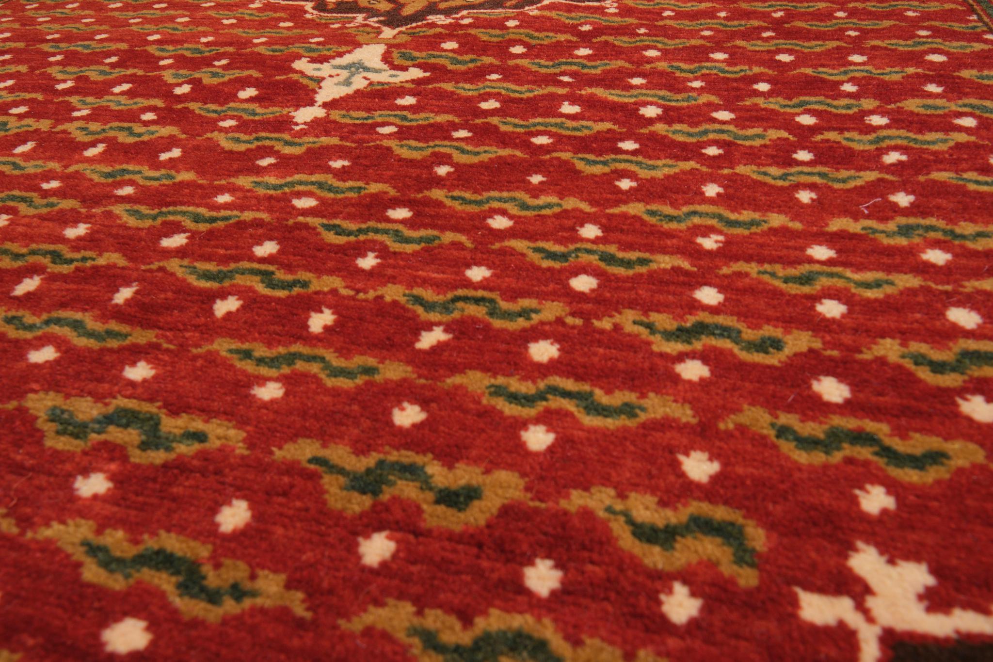 Ararat Rugs Cairene Ottoman Teppich, Türkischer Hof Manufaktur Teppich, Natürlich gefärbt (Wolle) im Angebot