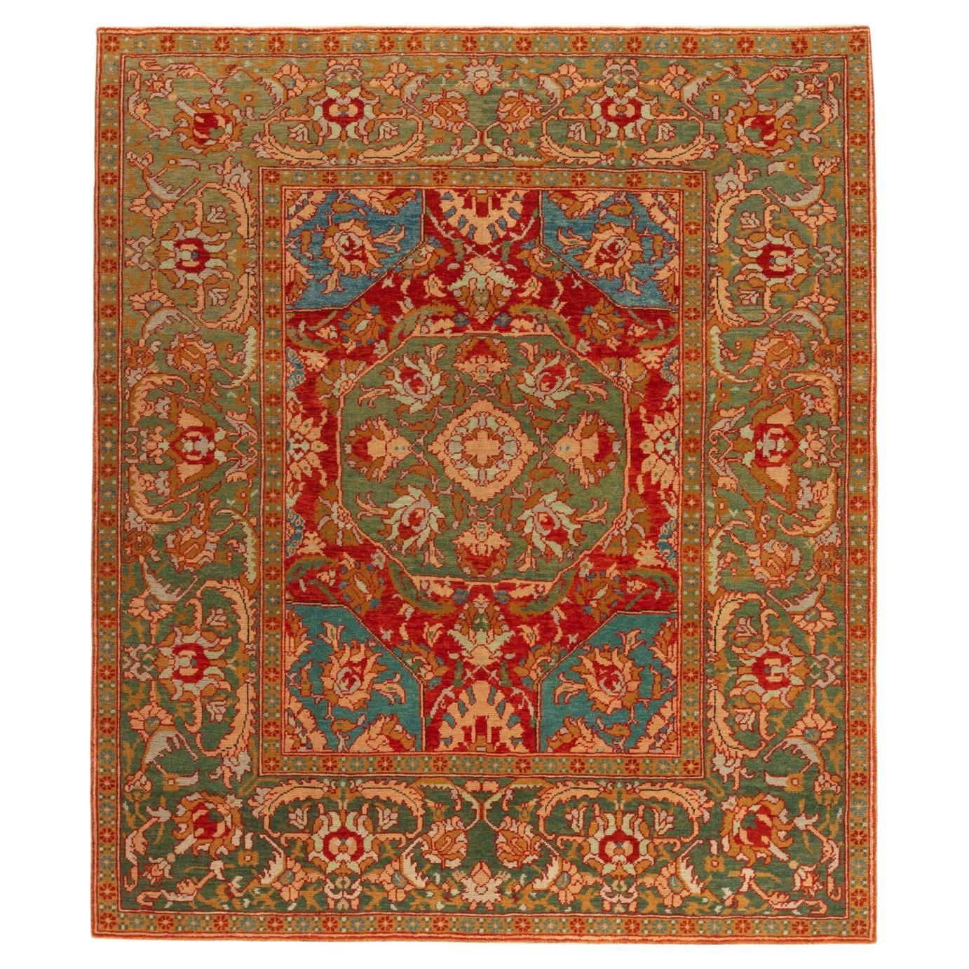 Ararat Rugs Cairene Ottoman Carpet, Turkish Court Manufactury Rug, Natural Dyed For Sale
