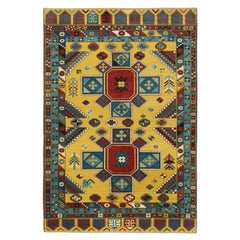 Antique Ararat Rugs Carpet with Two Medallions Anatolian Revival Rug Natural Dyed