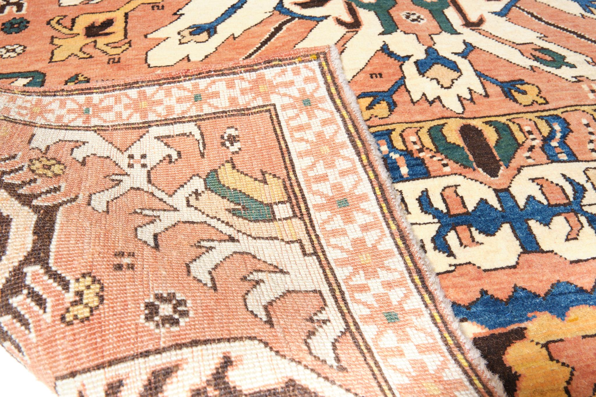 Vegetable Dyed Ararat Rugs Chelaberd Karabakh Rug Antique Caucasian Revival Carpet Natural Dyed For Sale