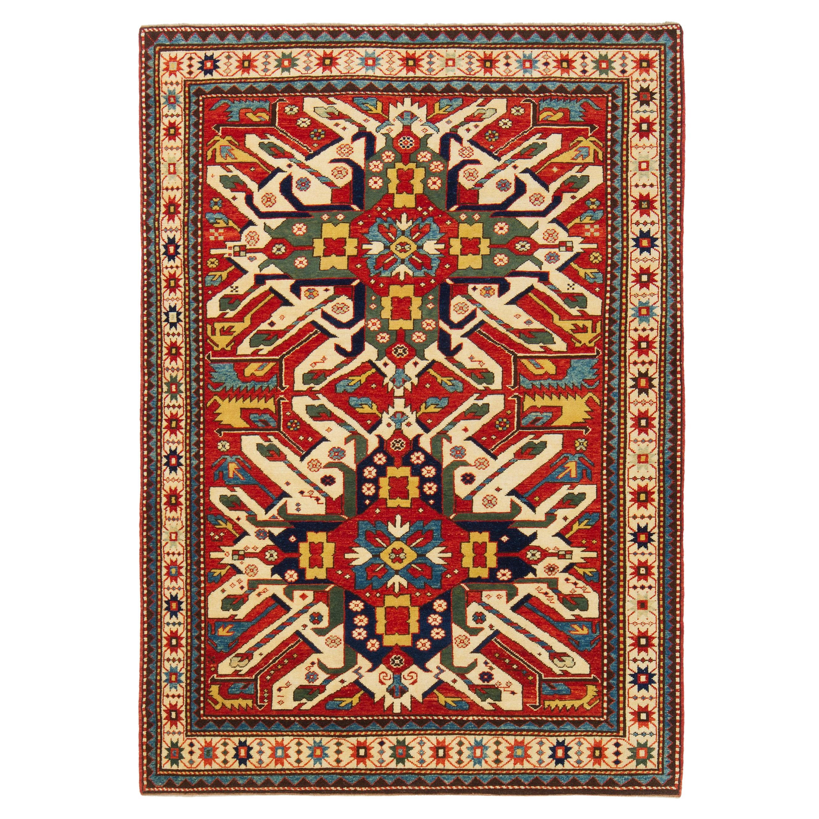 Ararat Rugs Chelaberd Karabakh Rug Antique Caucasian Revival Carpet Natural Dyed For Sale