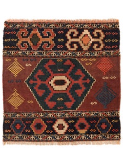 Antique Early 20th Century Caucasian Kilim Woven Cradle Part - Natural Dyed