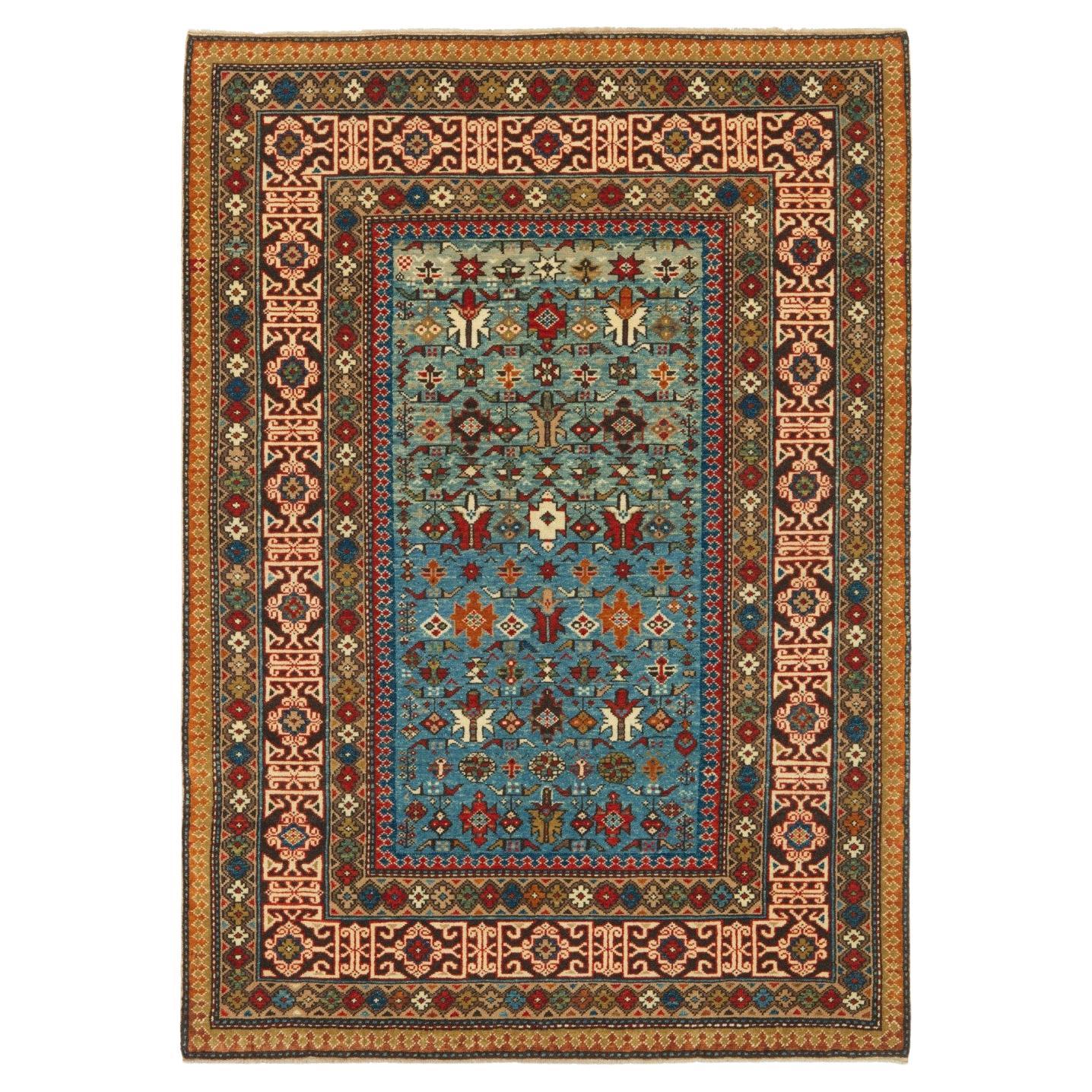 Ararat Rugs Chichi Kuba Teppich mit kufischer Bordüre Kaukasischer Teppich Naturfarbstoff