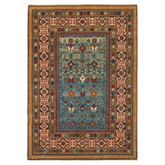 Ararat Rugs Chichi Kuba Rug with Kufic Border Caucasian Carpet Natural Dye