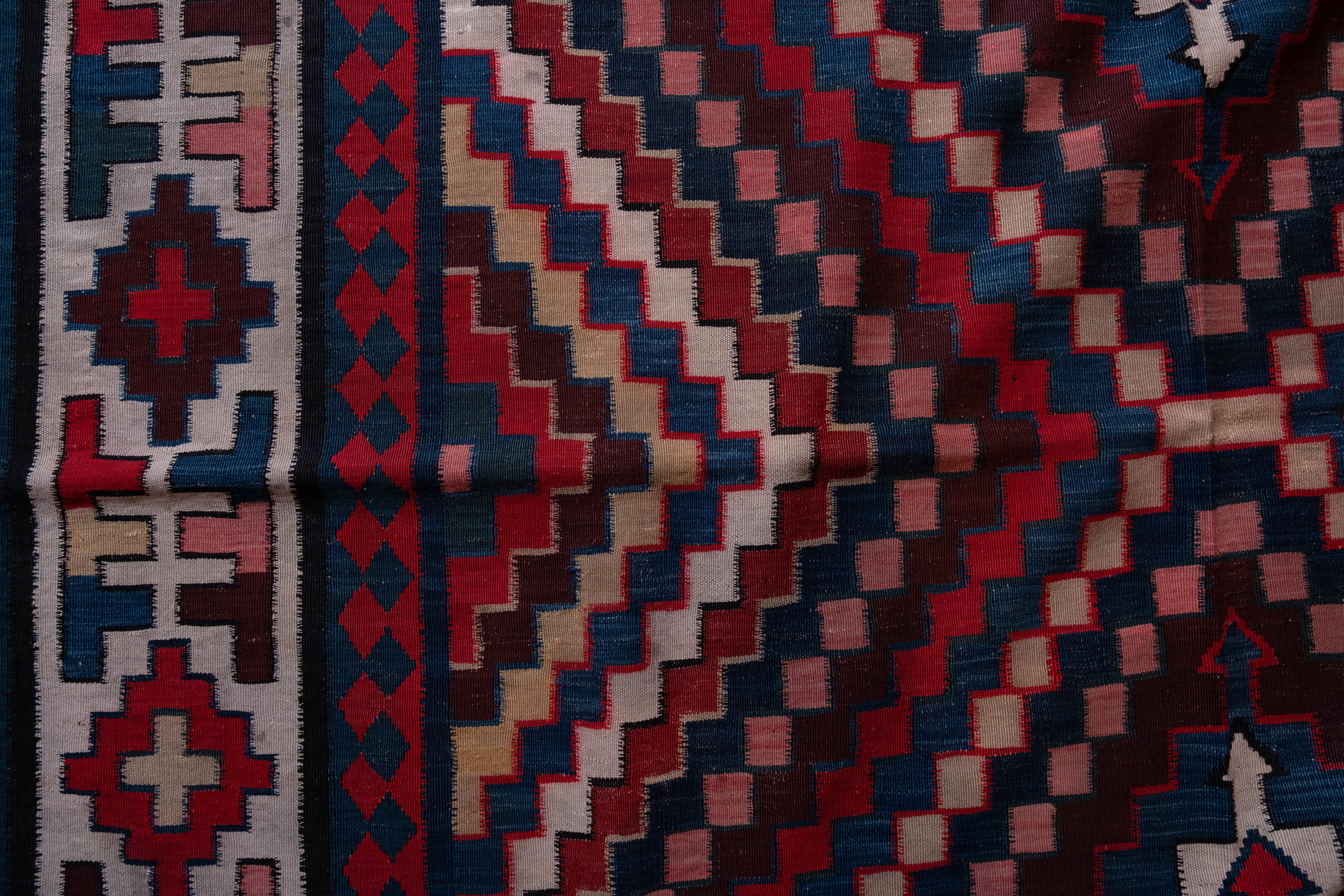 Antique Caucasus Talish Kilim Rug, Caucasian Carpet In Good Condition For Sale In Tokyo, JP
