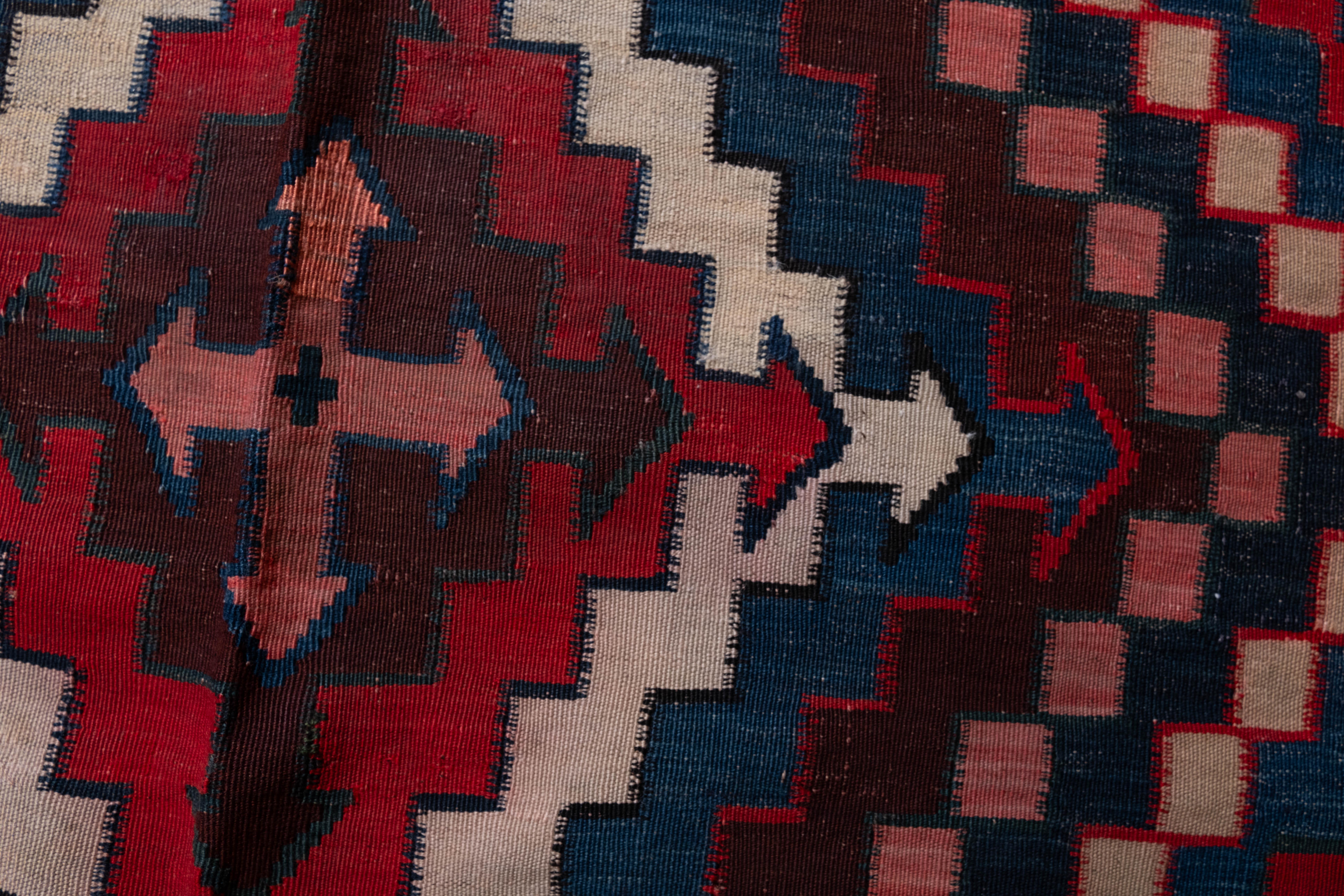 20th Century Antique Caucasus Talish Kilim Rug, Caucasian Carpet For Sale