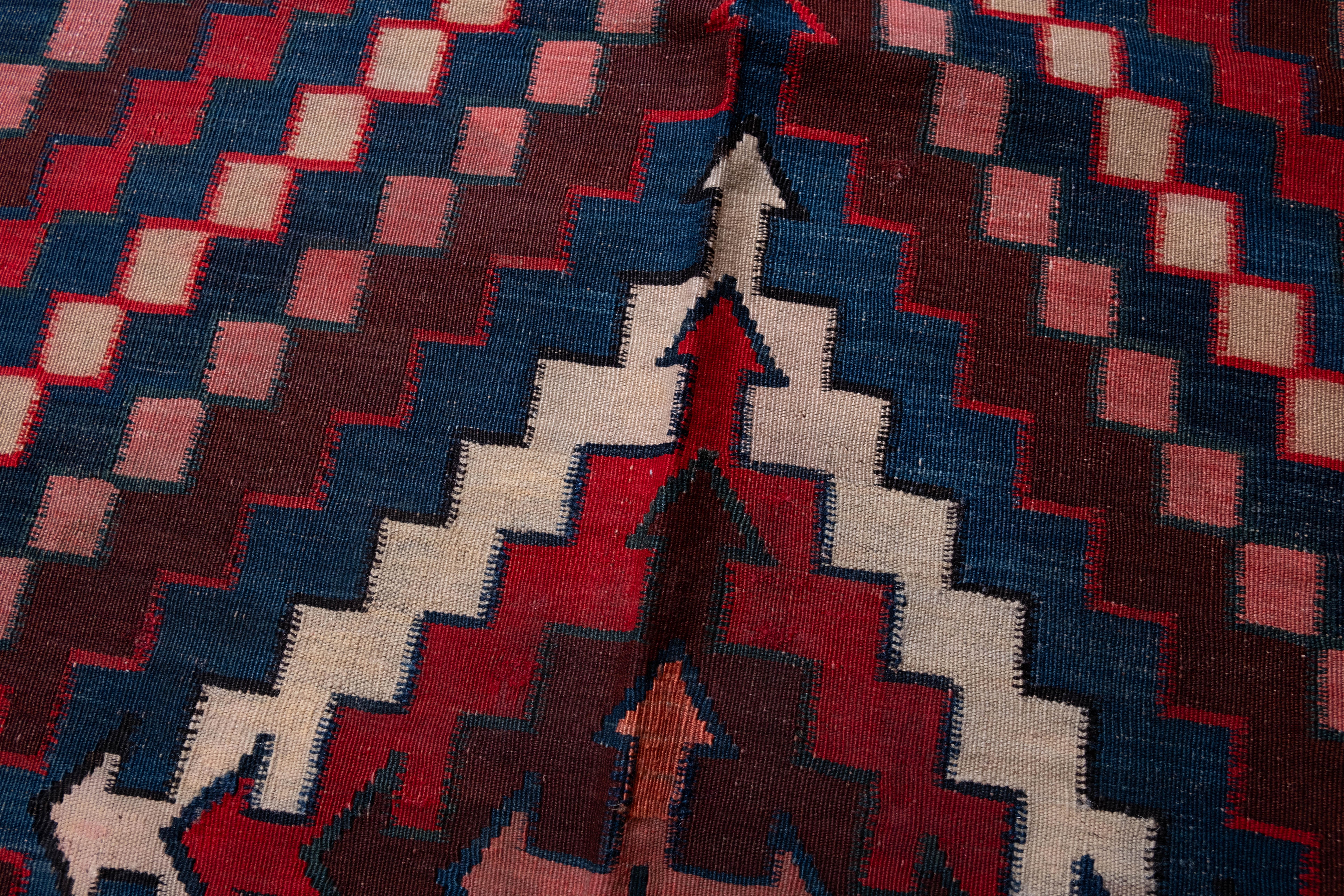 Antique Caucasus Talish Kilim Rug, Caucasian Carpet For Sale 1