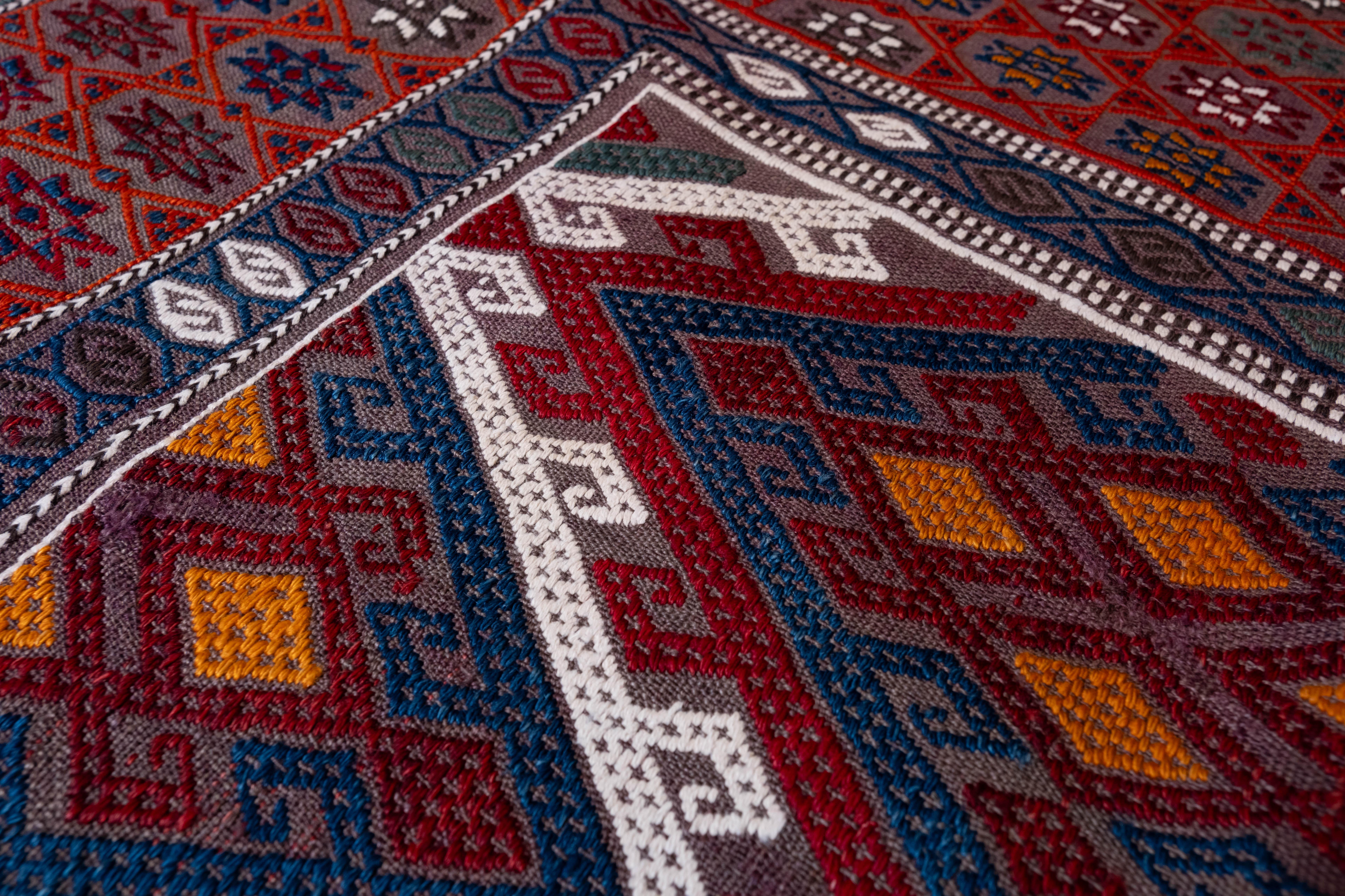 Wool Antique Caucasus Verneh Kilim Rug, Caucasian Carpet For Sale