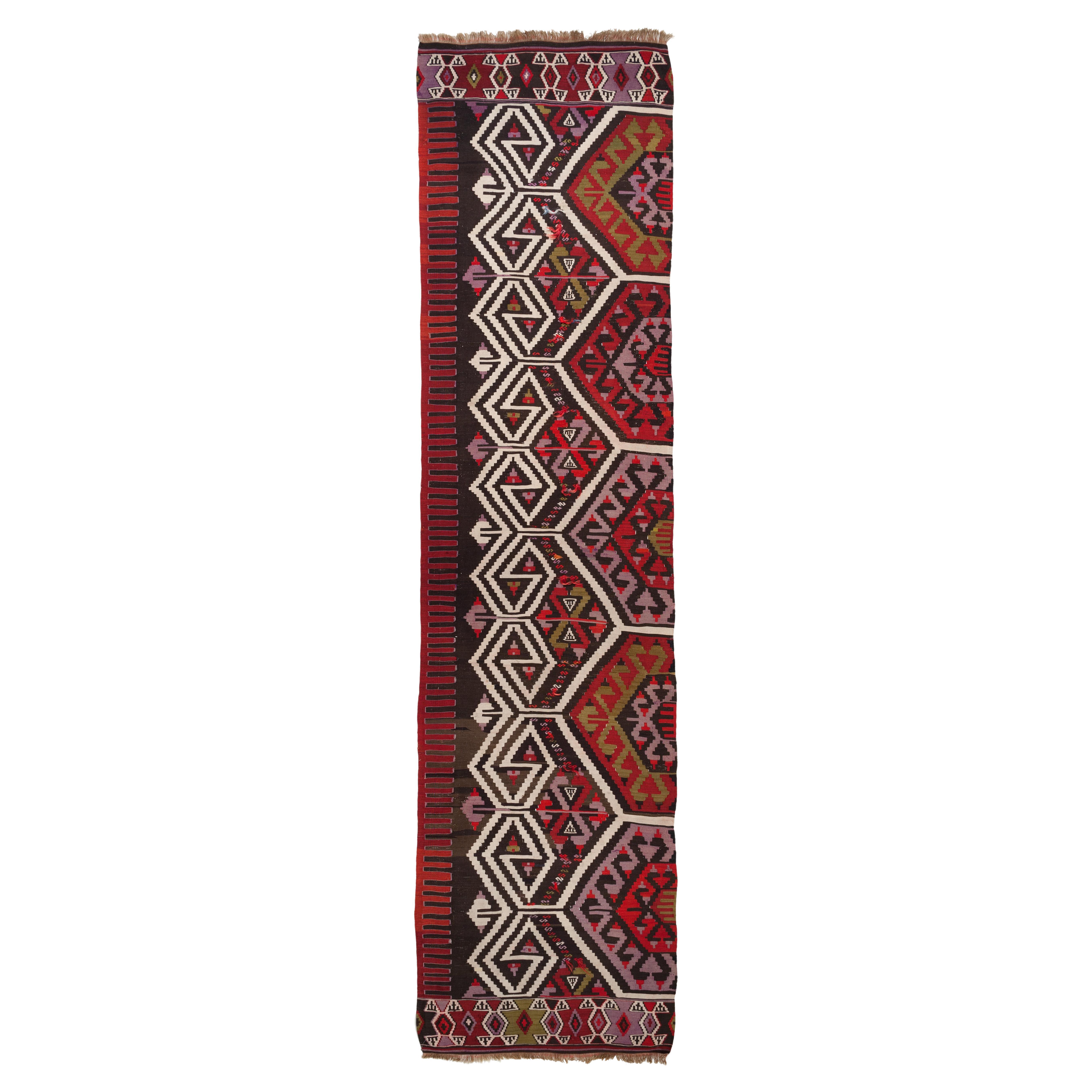 Antique Konya Kilim Central Anatolian Rug Turkish Carpet For Sale