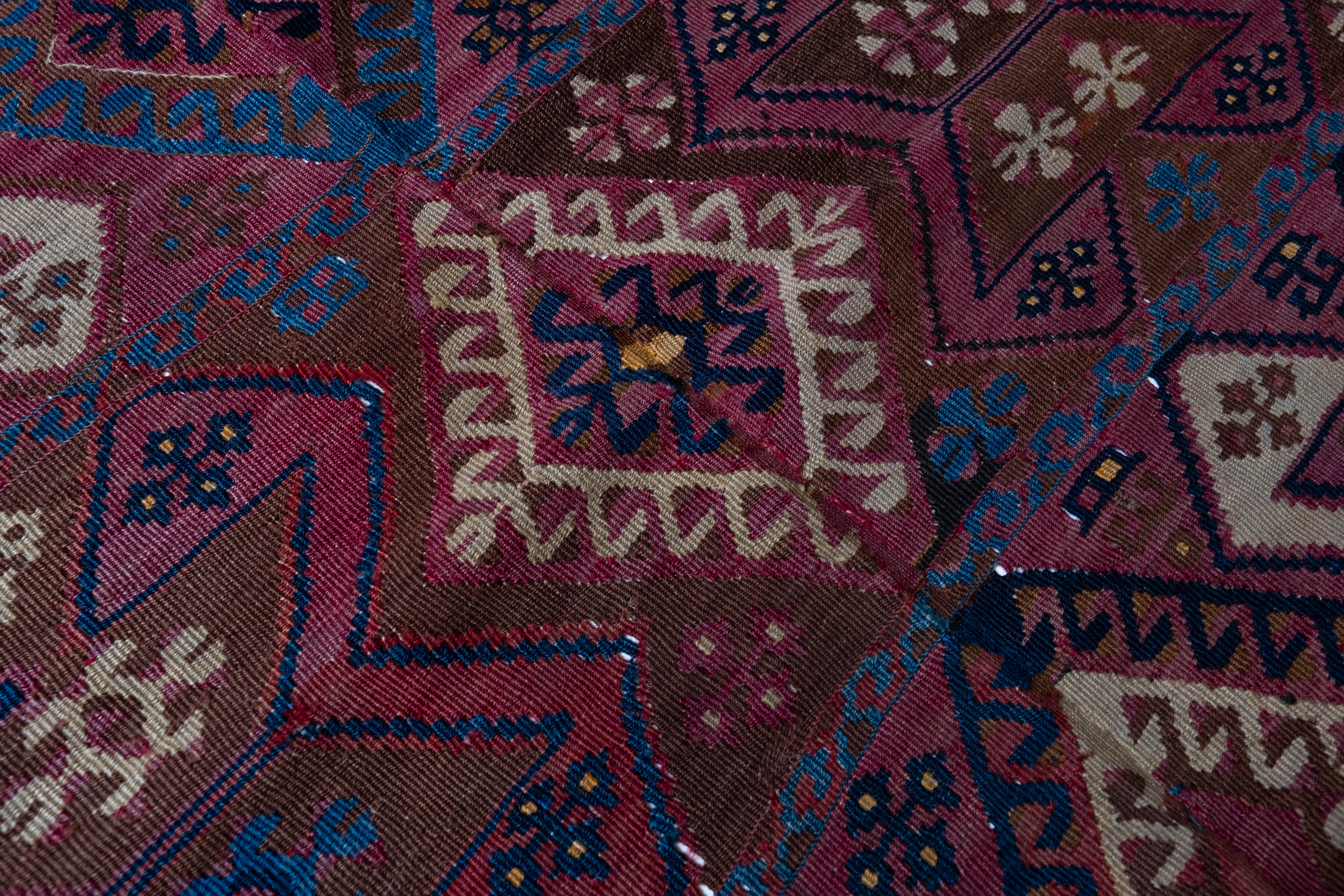 Hand-Woven Antique Malatya Kilim Rug Anatolia Turkish Carpet For Sale