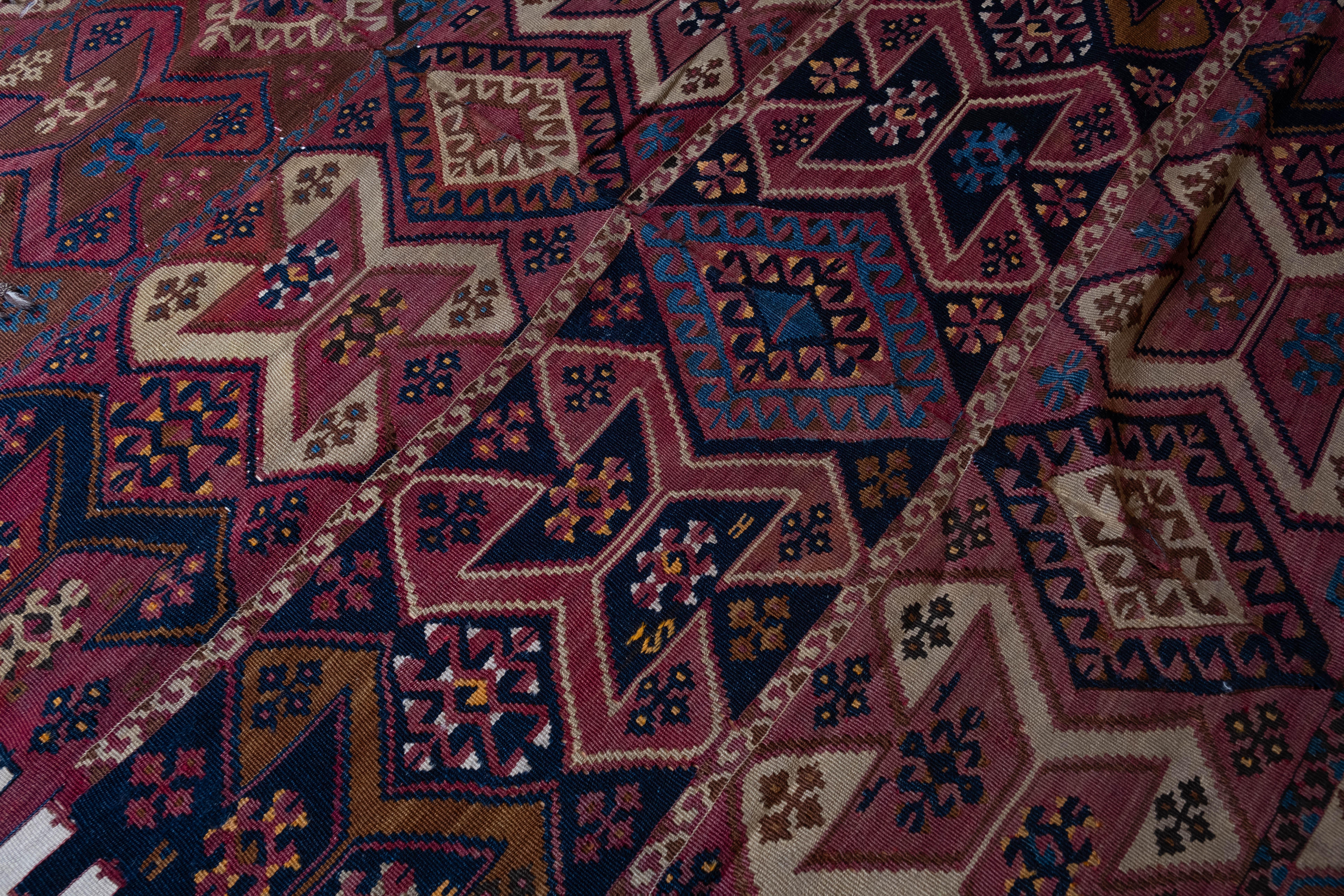 20th Century Antique Malatya Kilim Rug Anatolia Turkish Carpet For Sale