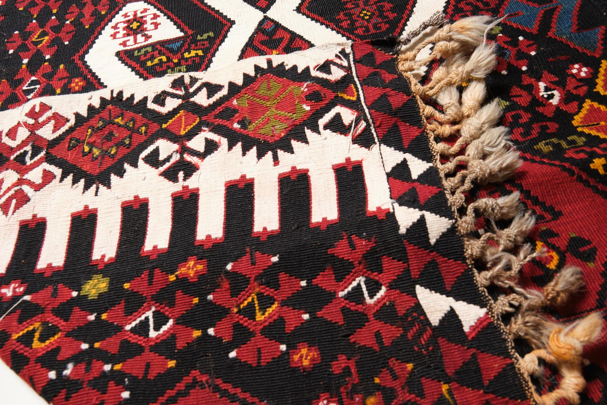 Hand-Woven Antique Malatya Kilim South Anatolia Rug Turkish Carpet For Sale