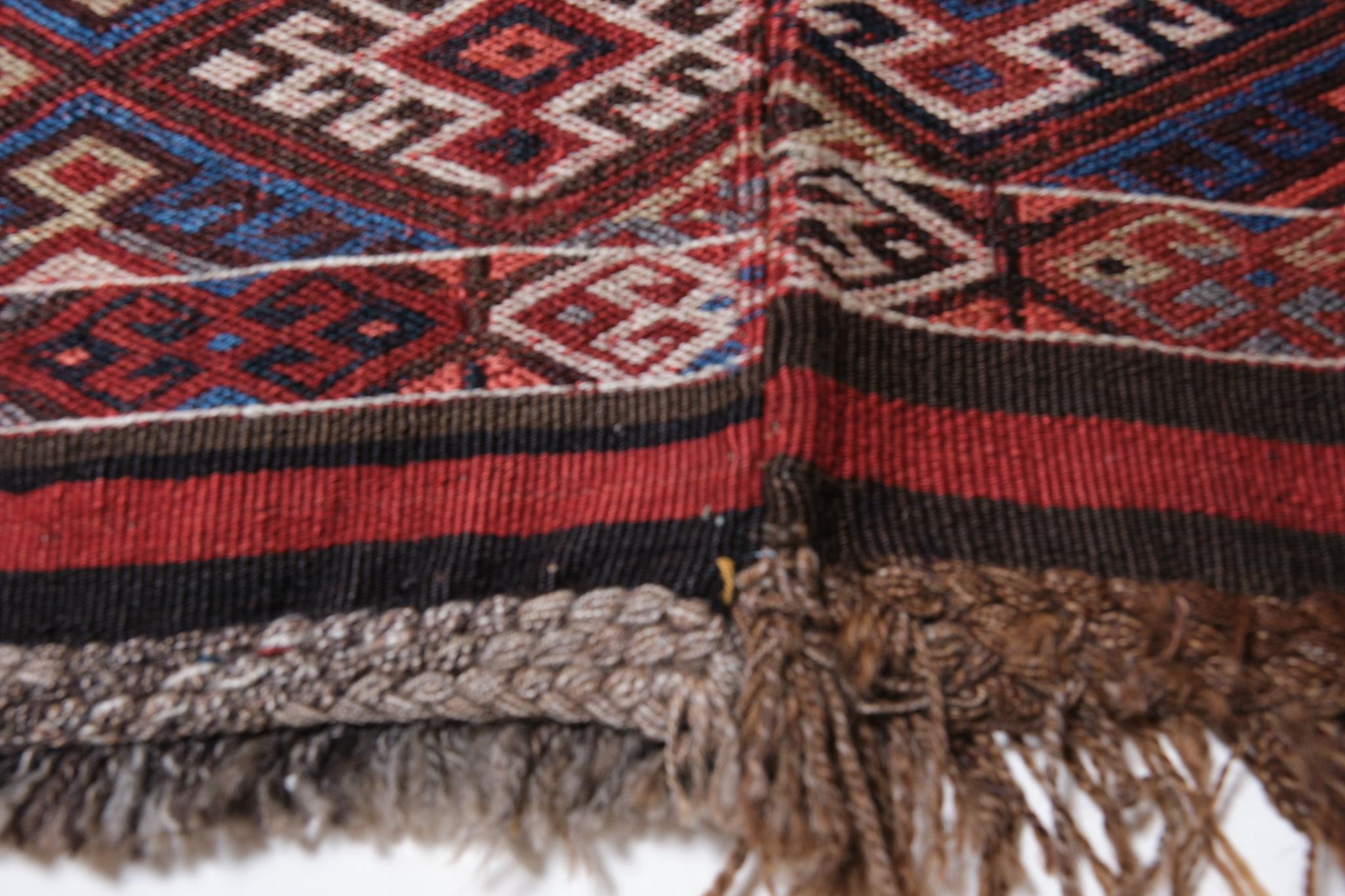 Antique Malatya Kilim South Anatolia Rug Turkish Carpet In Good Condition For Sale In Tokyo, JP