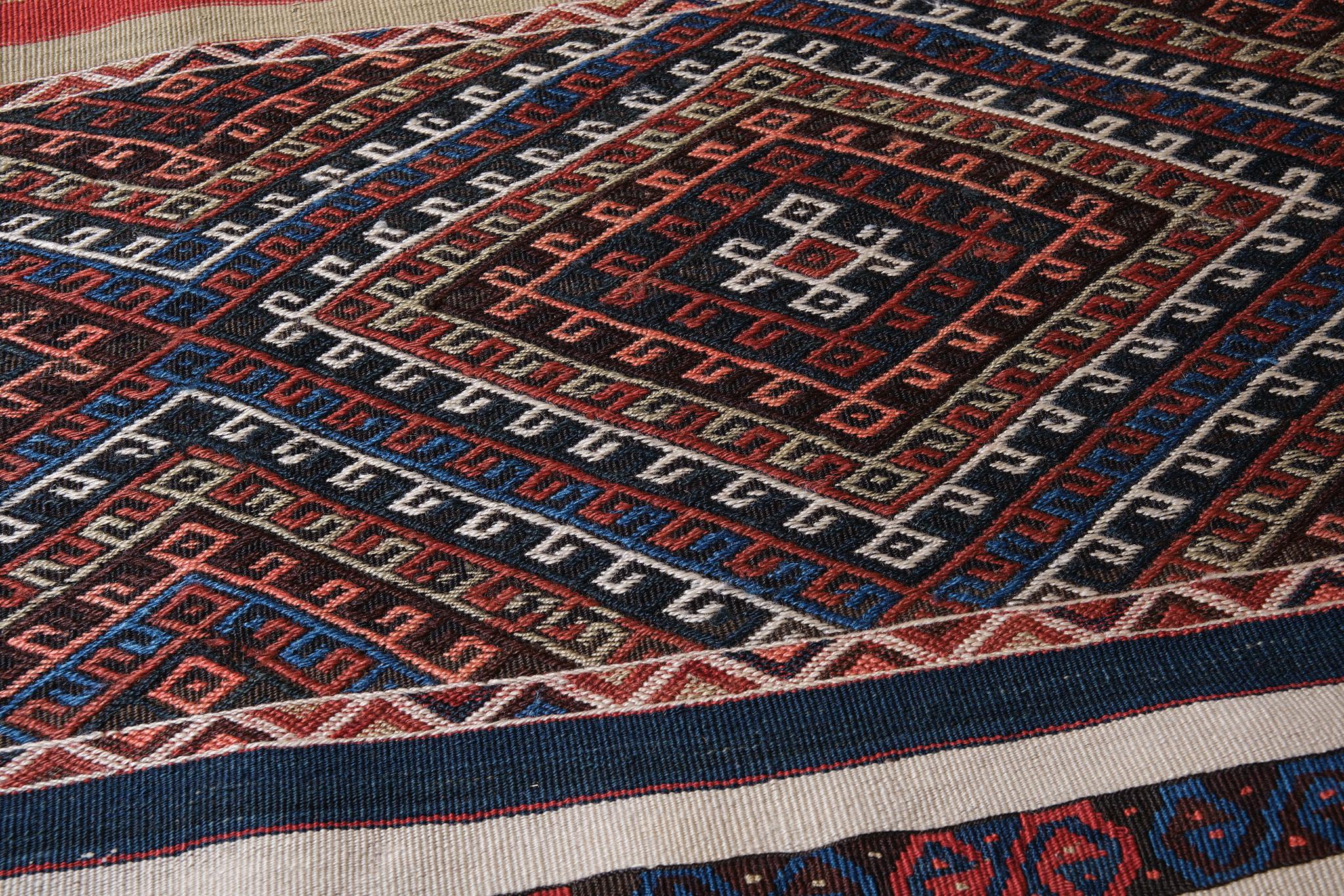 20th Century Antique Malatya Kilim South Anatolia Rug Turkish Carpet For Sale