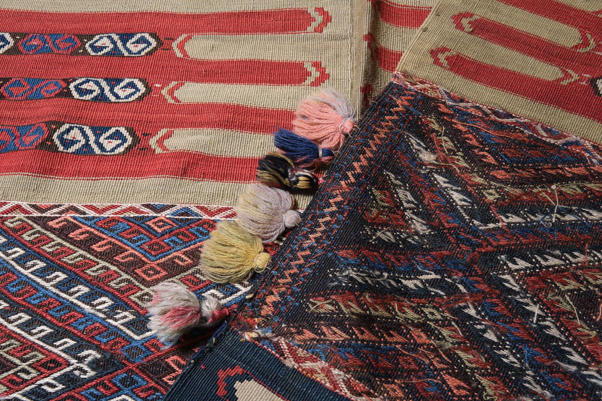 Wool Antique Malatya Kilim South Anatolia Rug Turkish Carpet For Sale