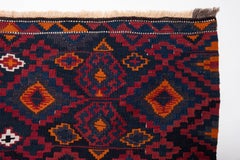 Antique Malatya Runner Kilim Rug Anatolian Old Turkish Carpet Metallic Threads