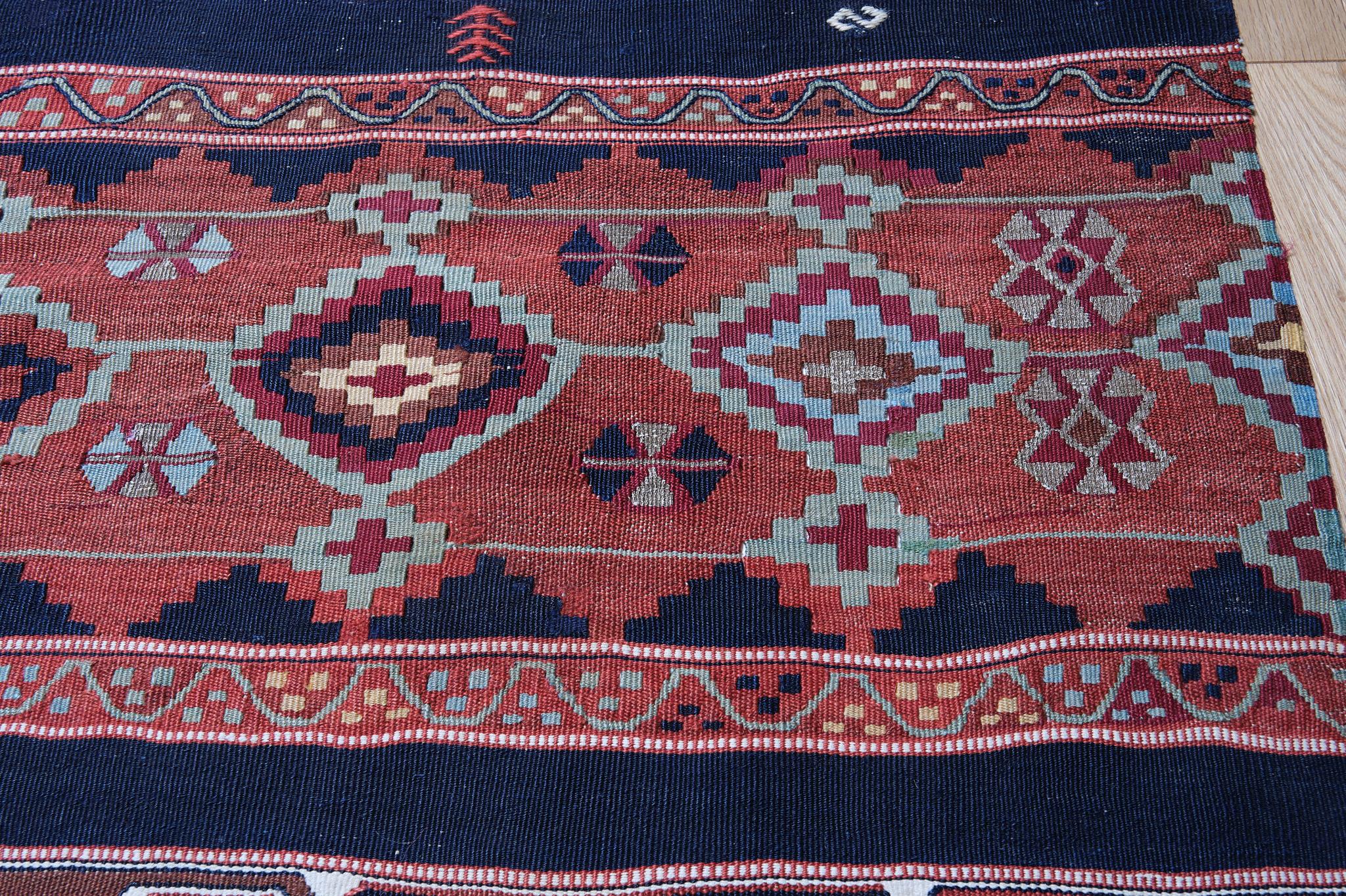 Antiker Malatya-Läufer, Kelim-Teppich Anatolia, türkischer Teppich im Zustand „Gut“ im Angebot in Tokyo, JP