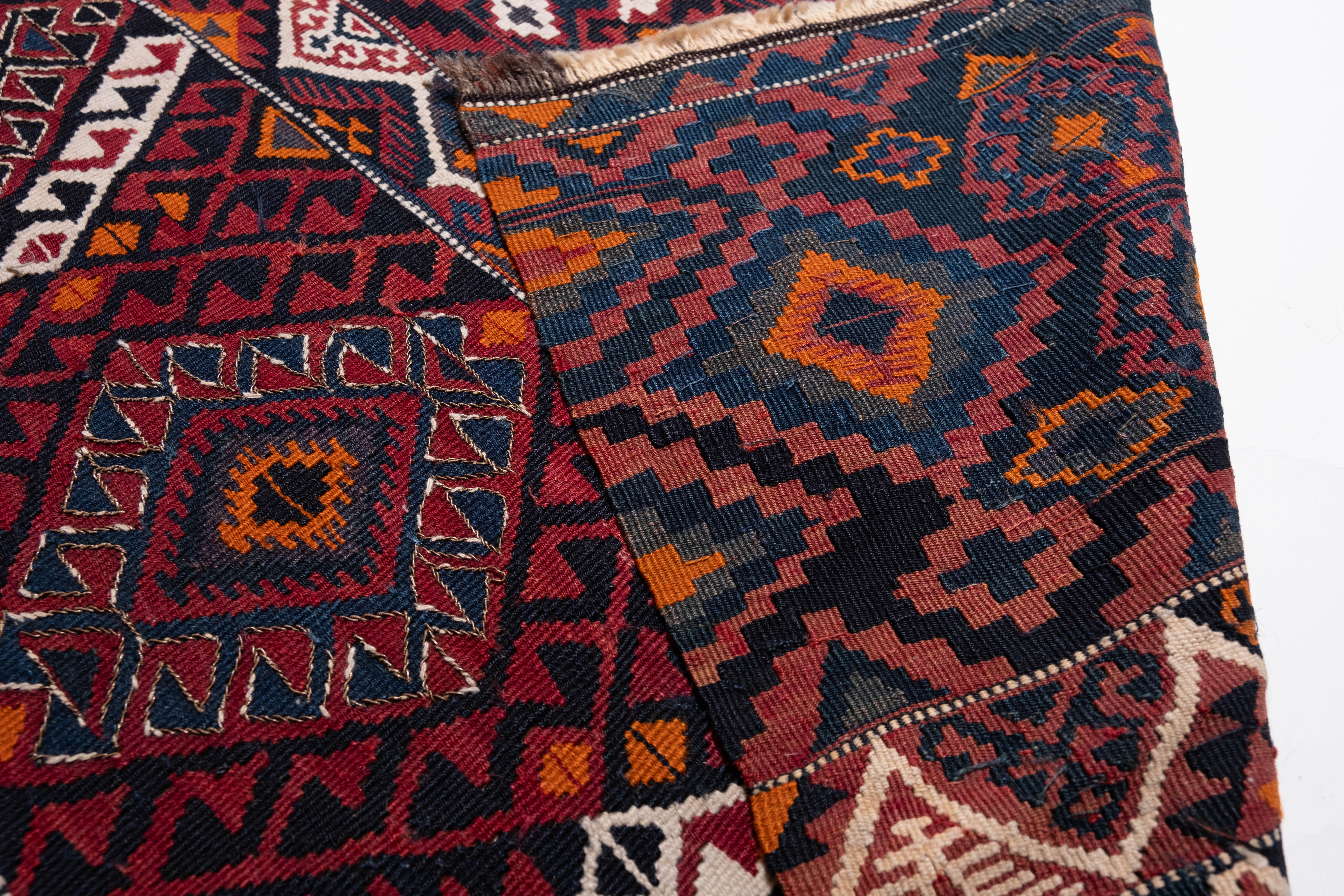 Wool Antique Malatya Runner Kilim Rug Anatolia Turkish Carpet For Sale